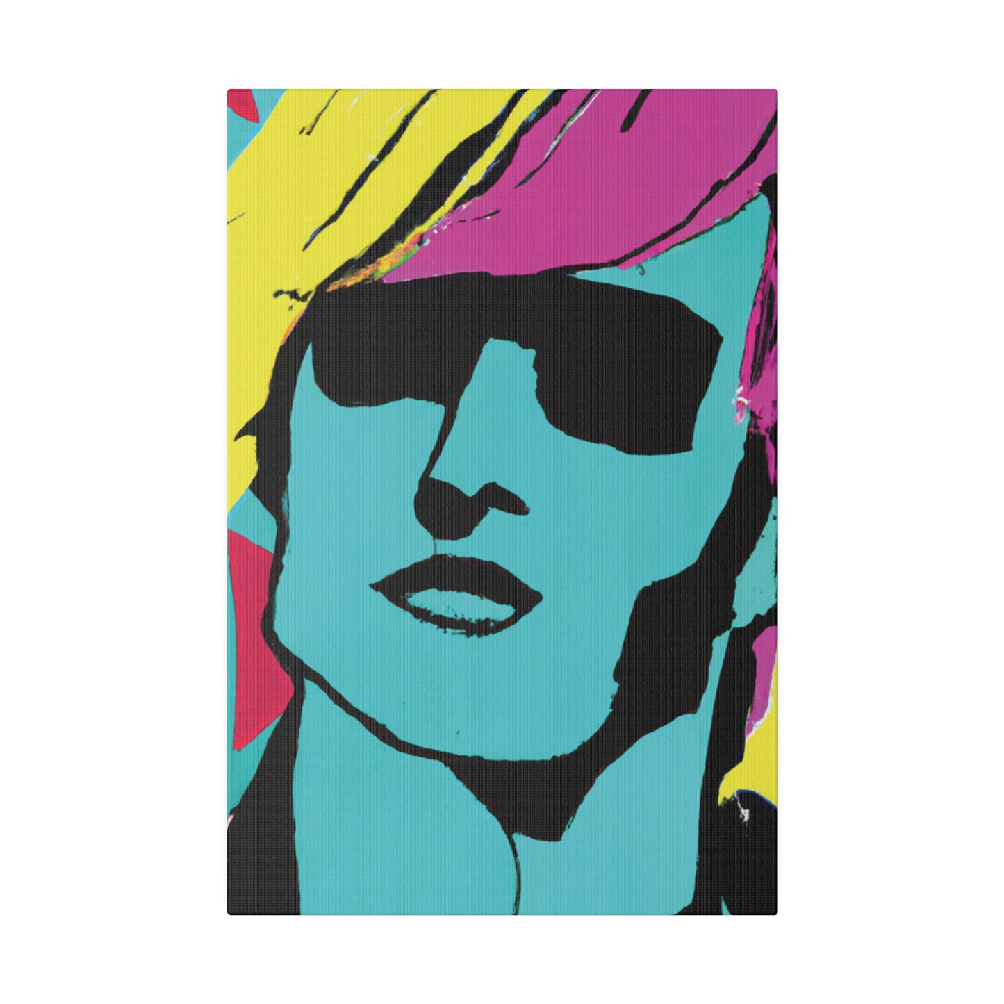 8753H - Rockstar Painting Print | Face | Abstract | Poster | Home Decor | Wall Art | Music Art | Canvas