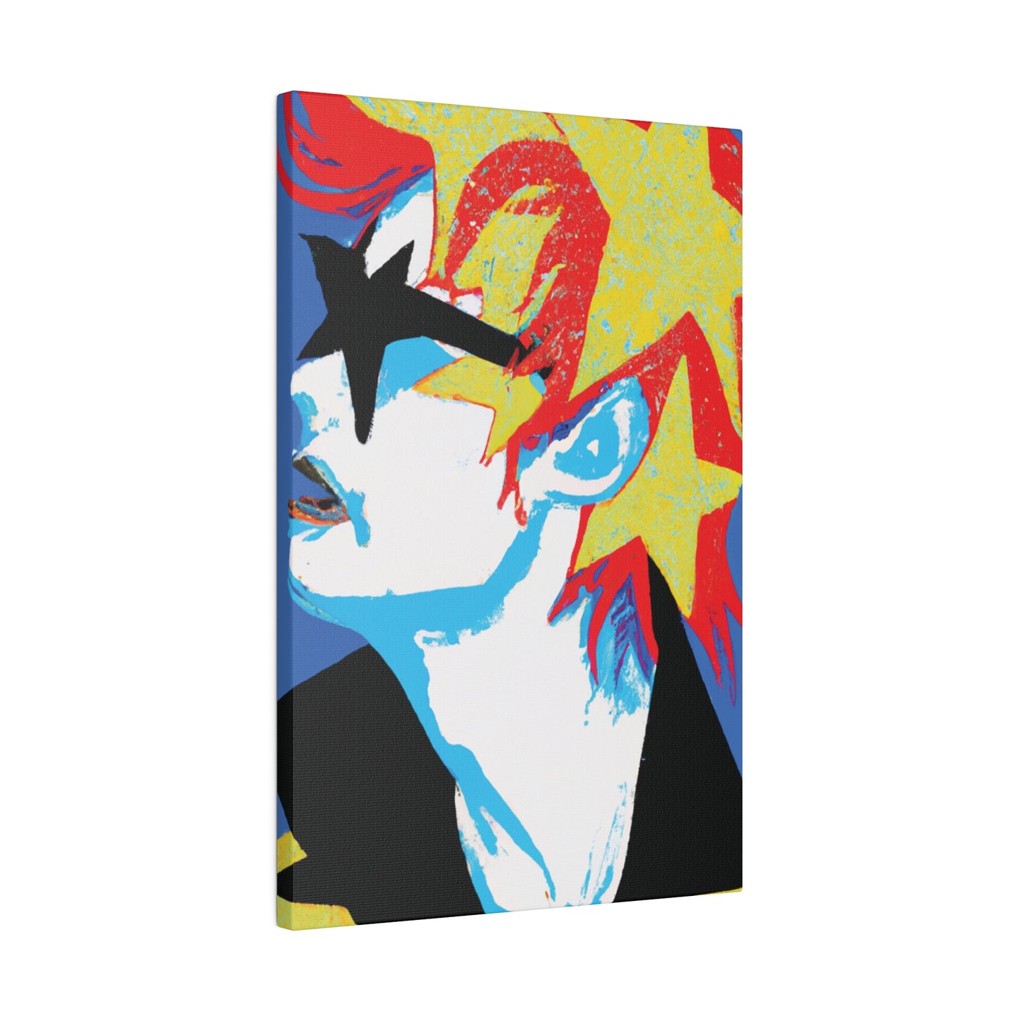 9245E - Rockstar Painting Print | Face | Abstract | Poster | Home Decor | Wall Art | Music Art | Canvas