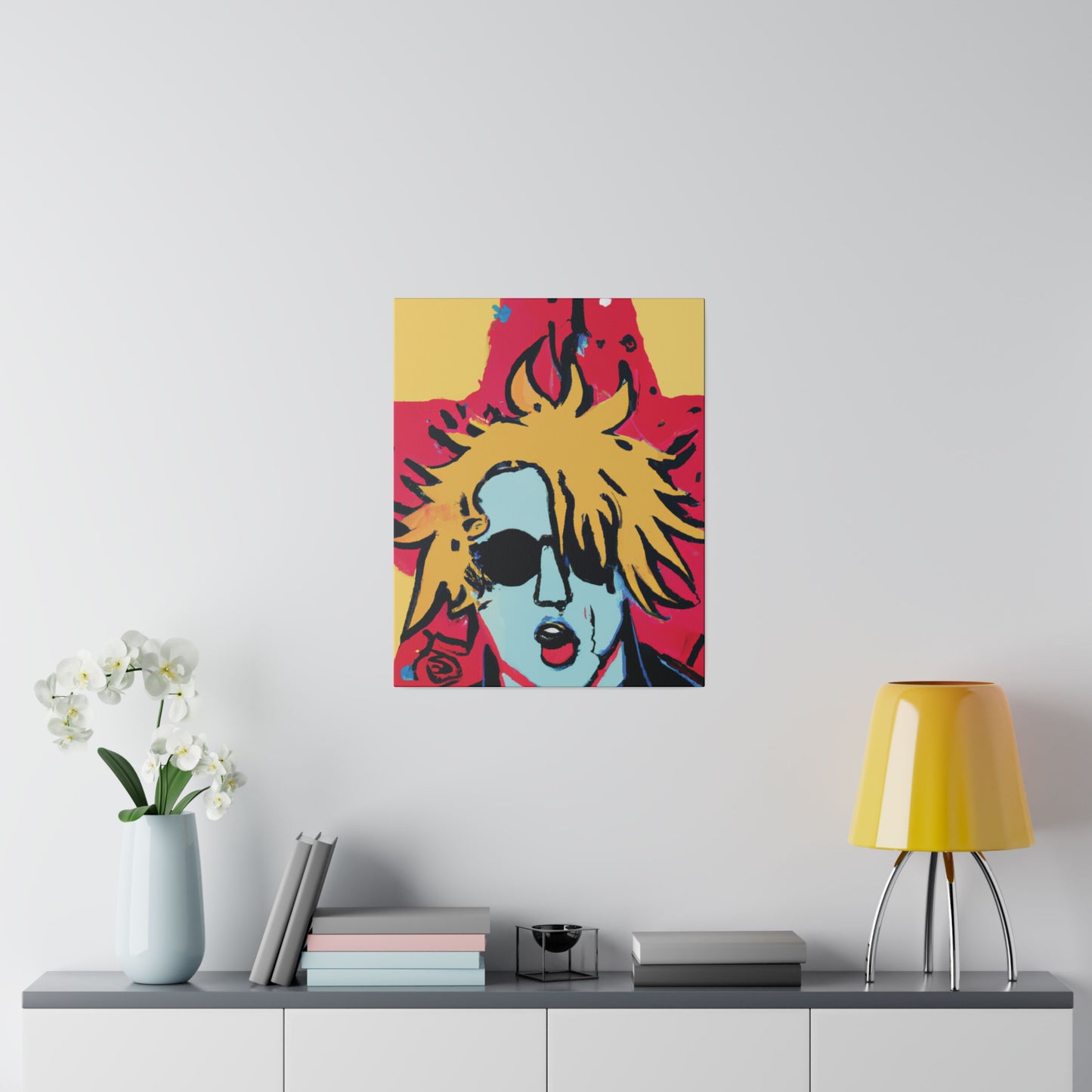 8143X - Rockstar Painting Print | Face | Abstract | Poster | Home Decor | Wall Art | Music Art | Canvas