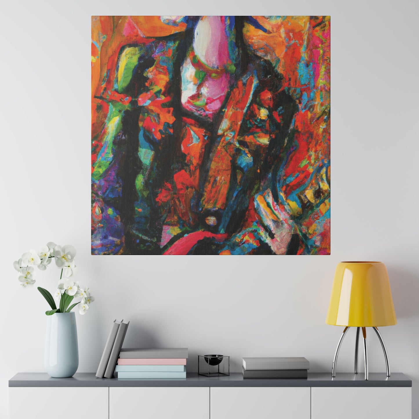 8245G - Rockstar Oil Painting Style Print | Poster | Home Decor | Wall Art | Music Art | Canvas