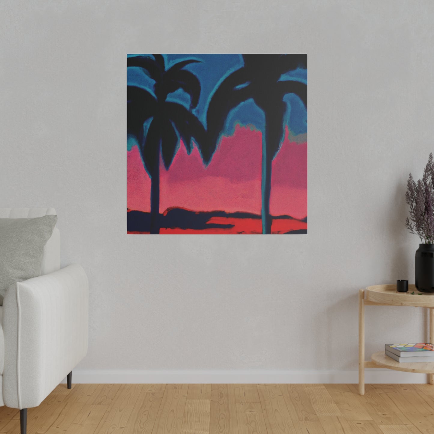 2545B - Miami Beach Sunset Painting Print | Miami | Beach | Sunset | Poster | Home Decor | Wall Art | Canvas