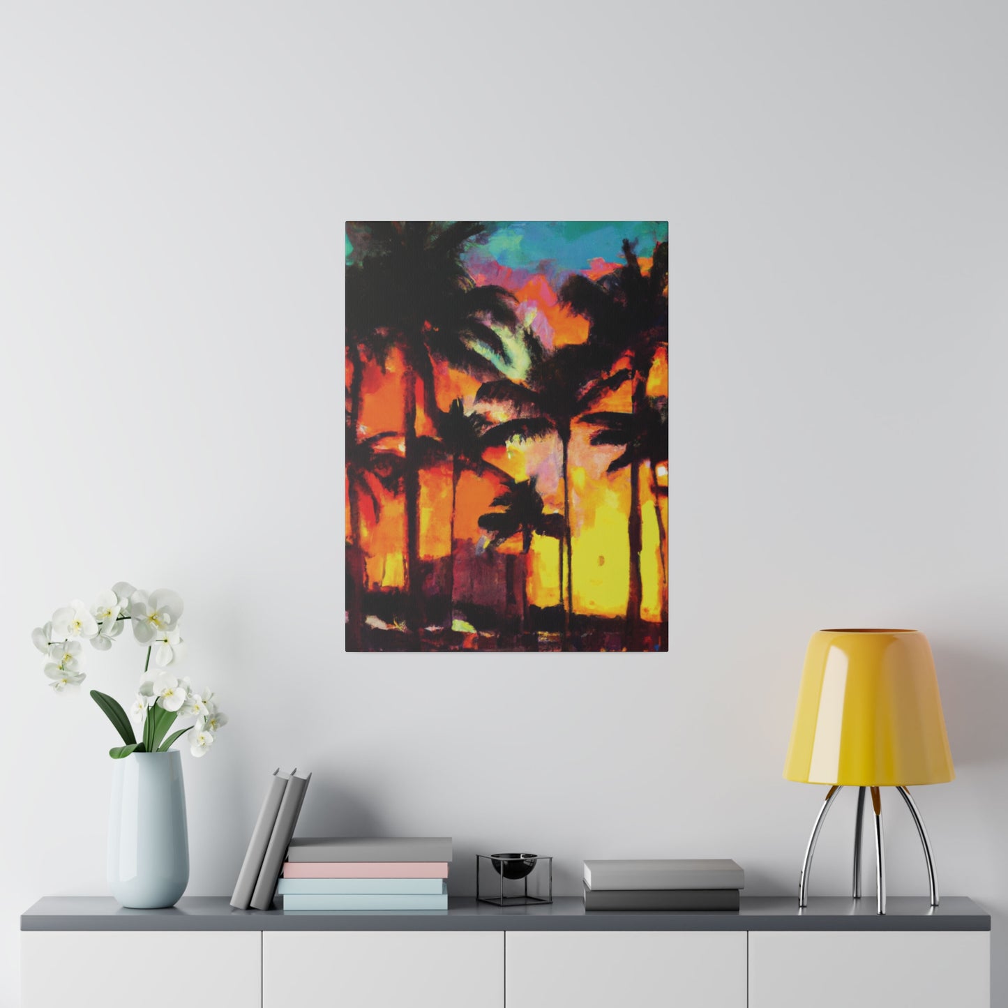 7191U - Miami Beach Sunset Painting Print | Miami | Beach | Sunset | Poster | Home Decor | Wall Art | Canvas