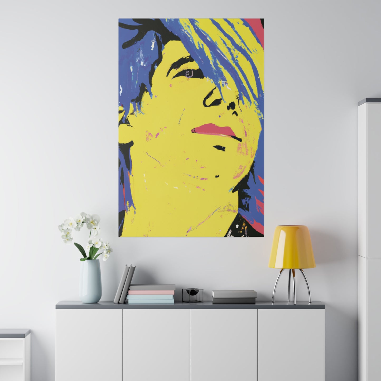 4894A - Rockstar Painting Print | Face | Abstract | Poster | Home Decor | Wall Art | Music Art | Canvas