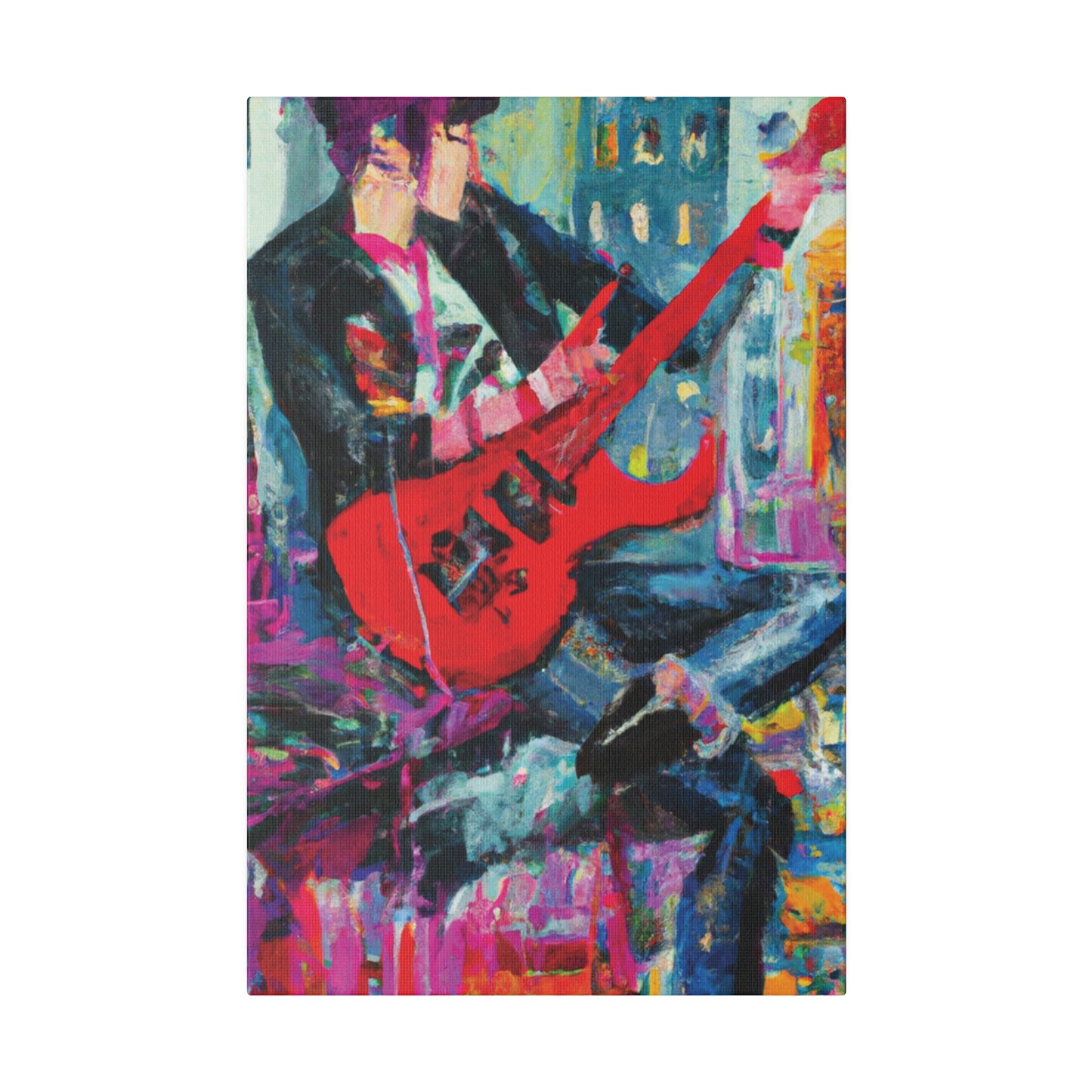 7878O - Rockstar Oil Painting Style Print | Poster | Home Decor | Wall Art | Music Art | Canvas