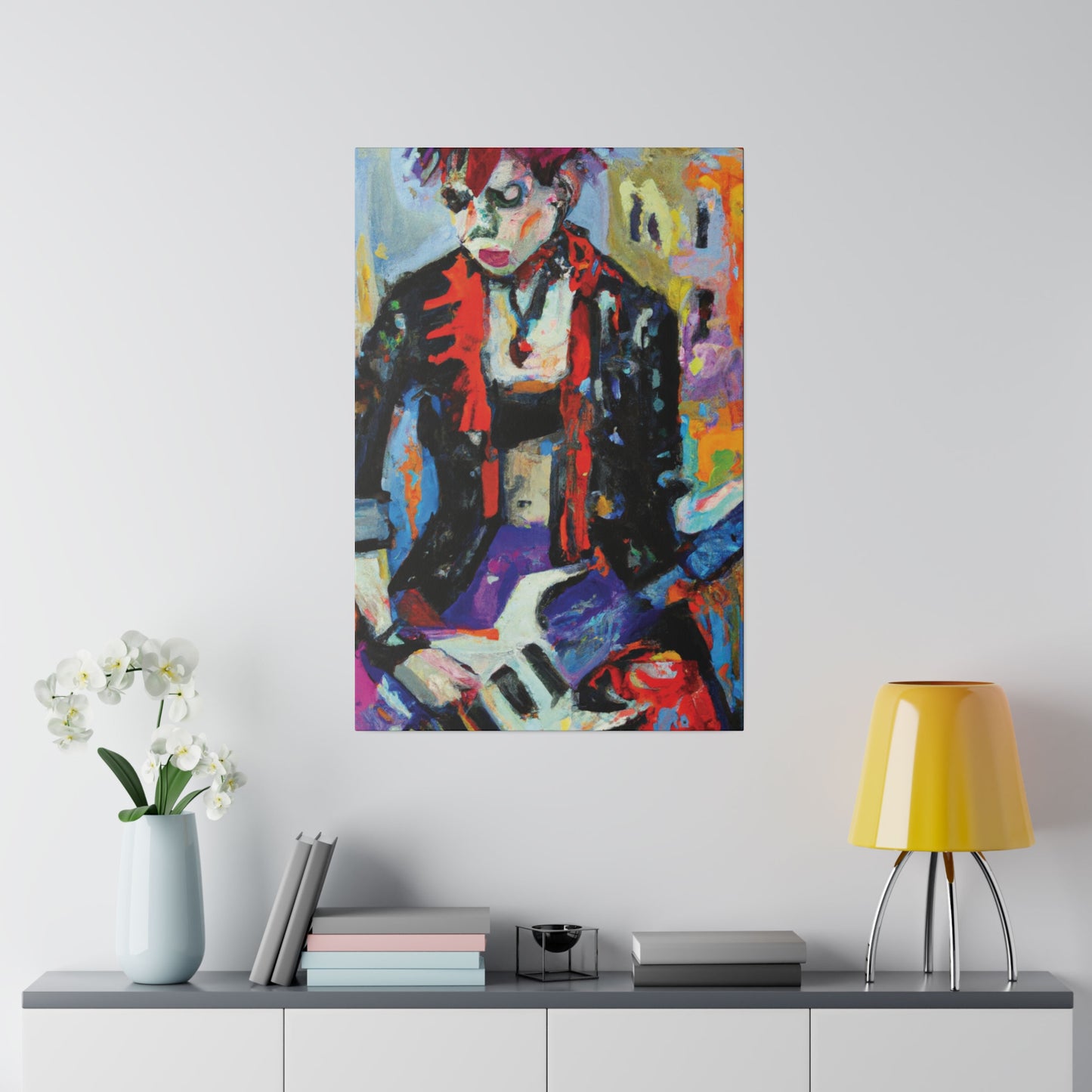 1237Q - Rockstar Oil Painting Style Print | Poster | Home Decor | Wall Art | Music Art | Canvas