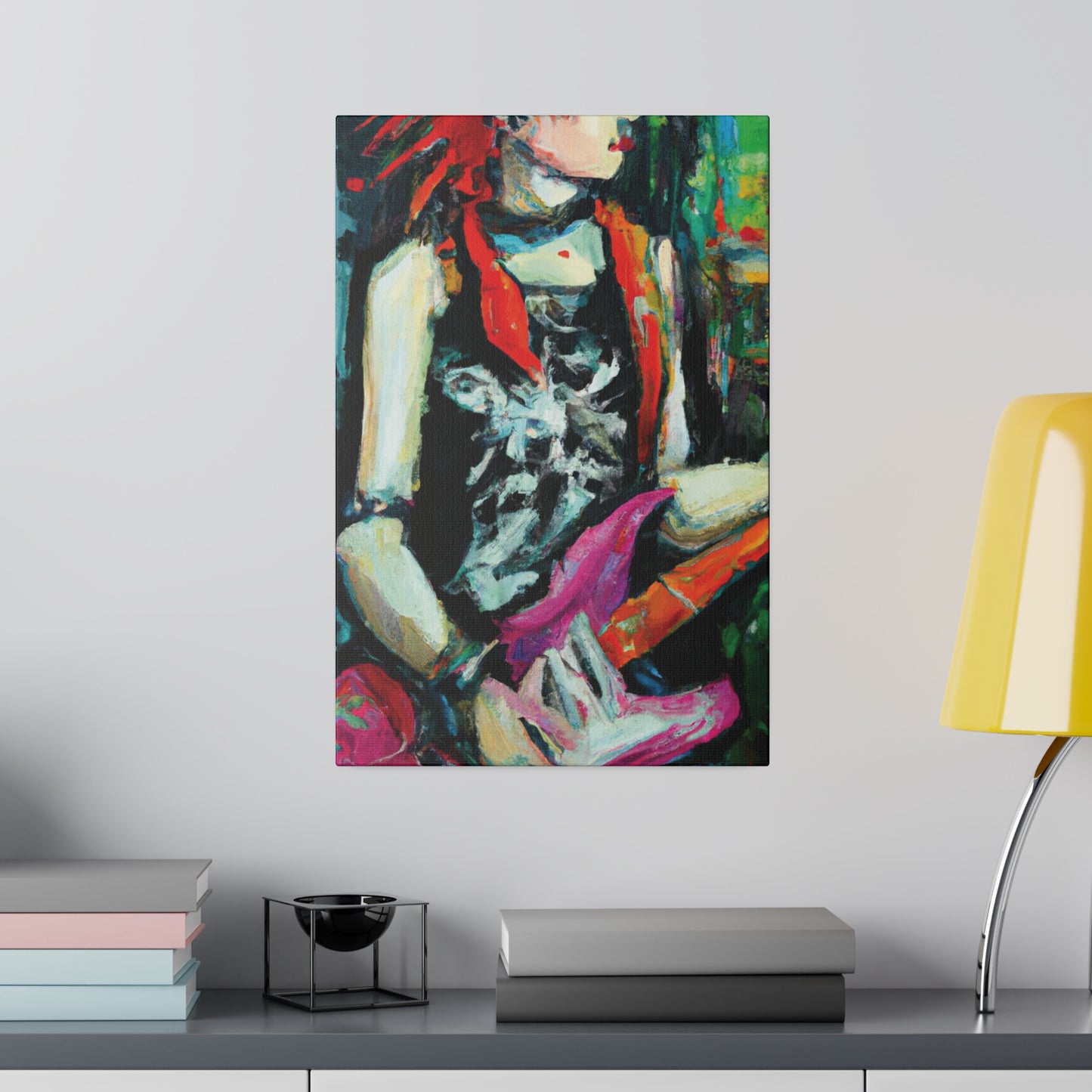 7134X - Rockstar Oil Painting Style Print | Poster | Home Decor | Wall Art | Music Art | Canvas