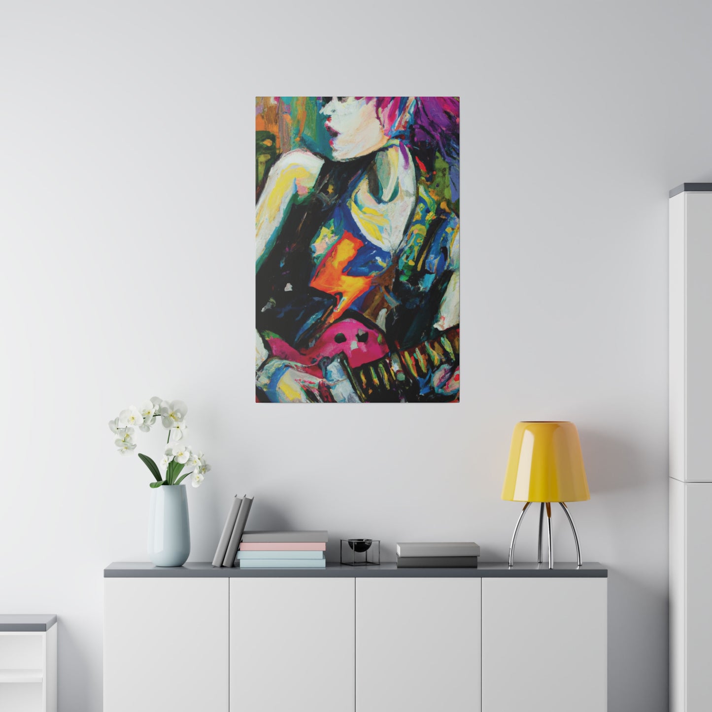 4327X - Rockstar Oil Painting Style Print | Poster | Home Decor | Wall Art | Music Art | Canvas