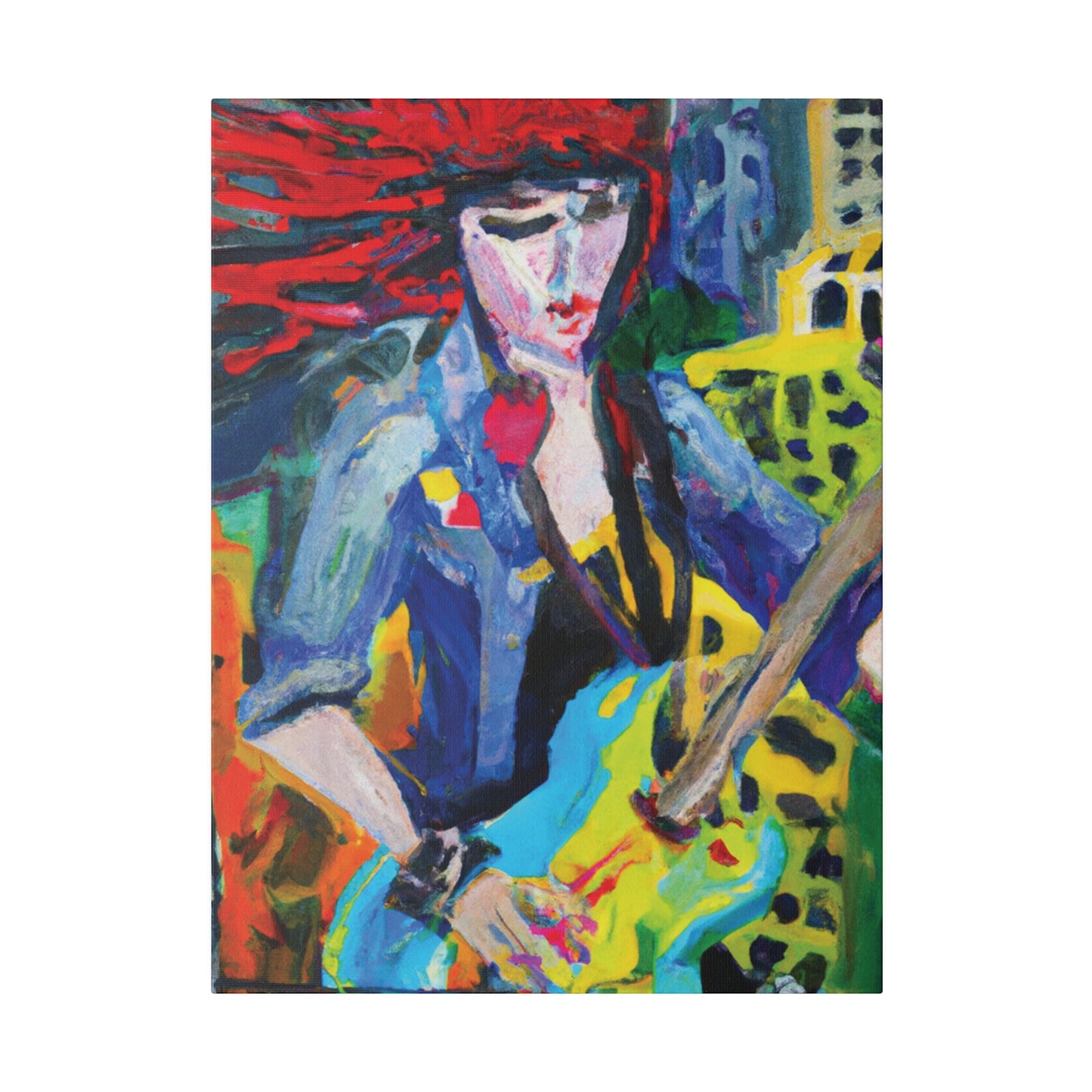 5084Q - Rockstar Oil Painting Style Print | Poster | Home Decor | Wall Art | Music Art | Canvas