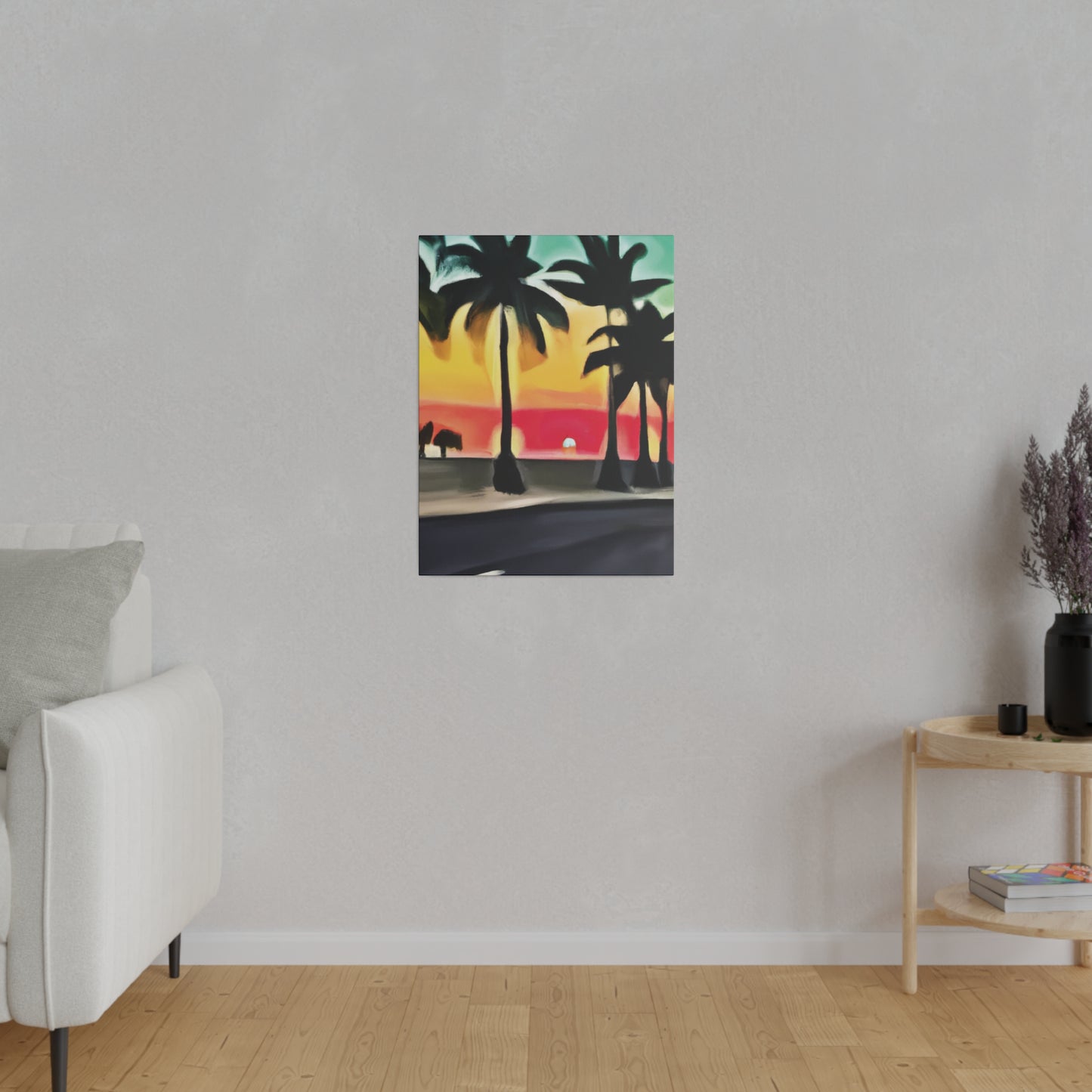 6057U - Miami Beach Sunset Painting Print | Miami | Beach | Sunset | Poster | Home Decor | Wall Art | Canvas