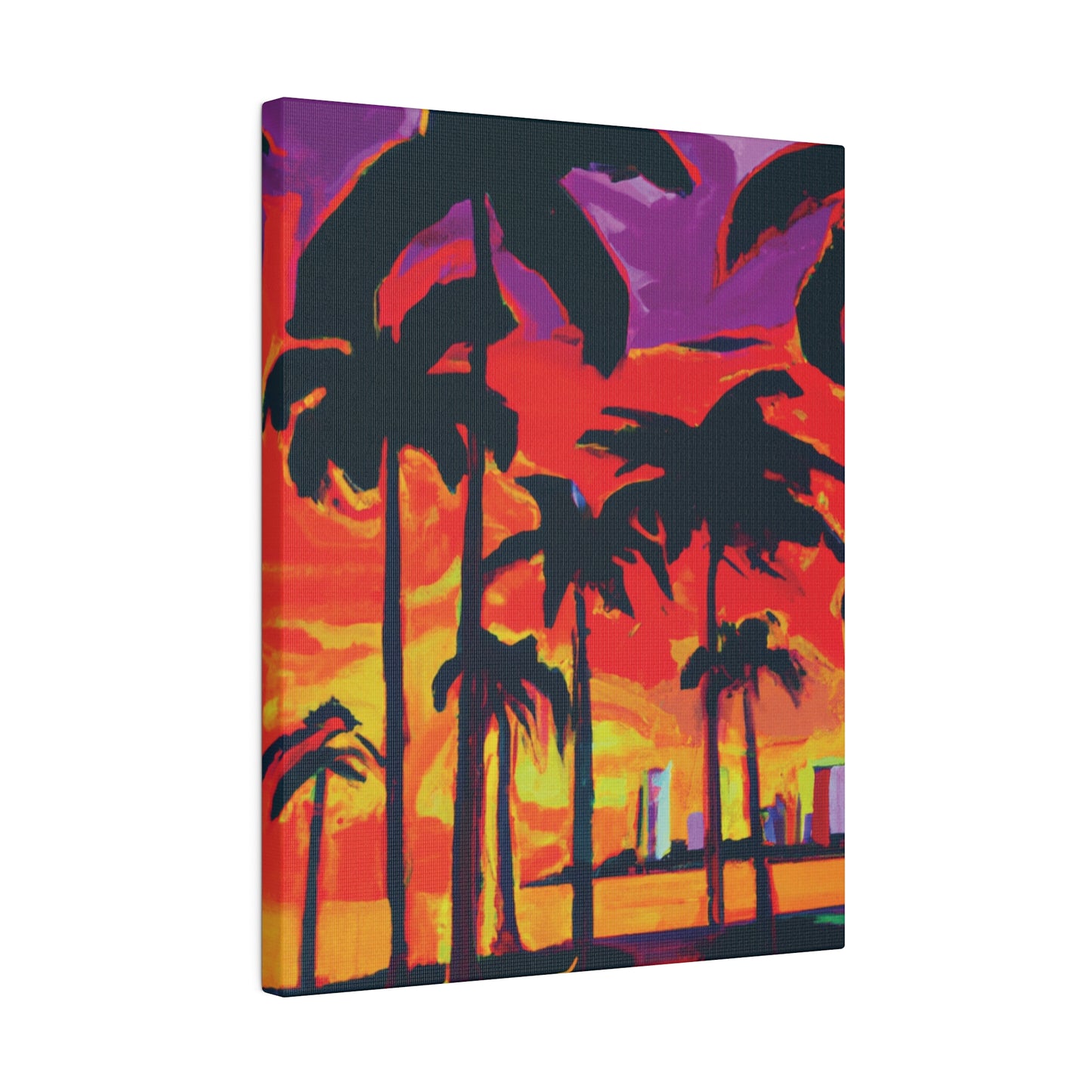 3128K - Miami Beach Sunset Painting Print | Miami | Beach | Sunset | Poster | Home Decor | Wall Art | Canvas