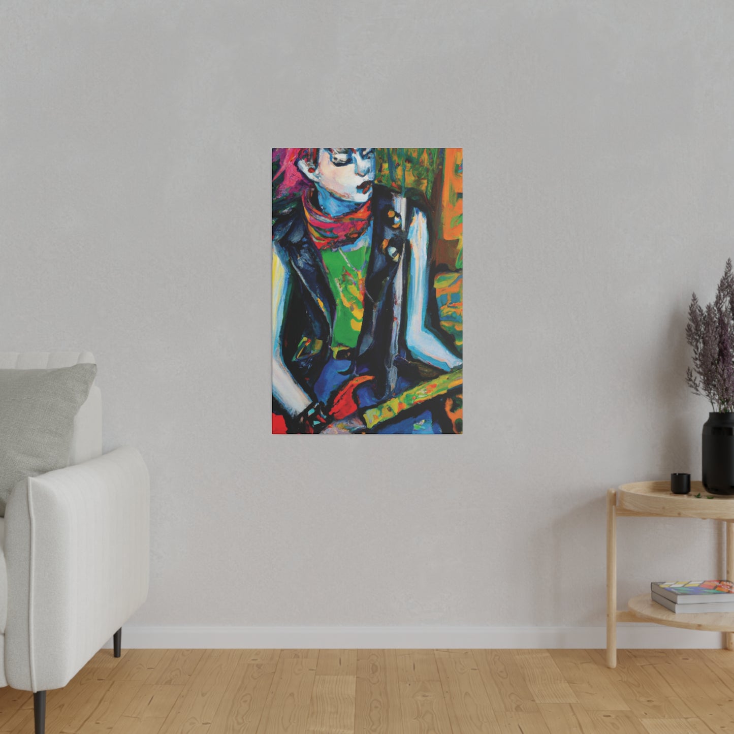 7893Q - Rockstar Oil Painting Style Print | Poster | Home Decor | Wall Art | Music Art | Canvas