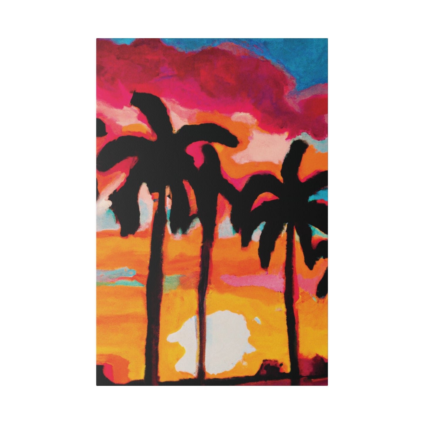 4763O - Miami Beach Sunset Painting Print | Miami | Beach | Sunset | Poster | Home Decor | Wall Art | Canvas
