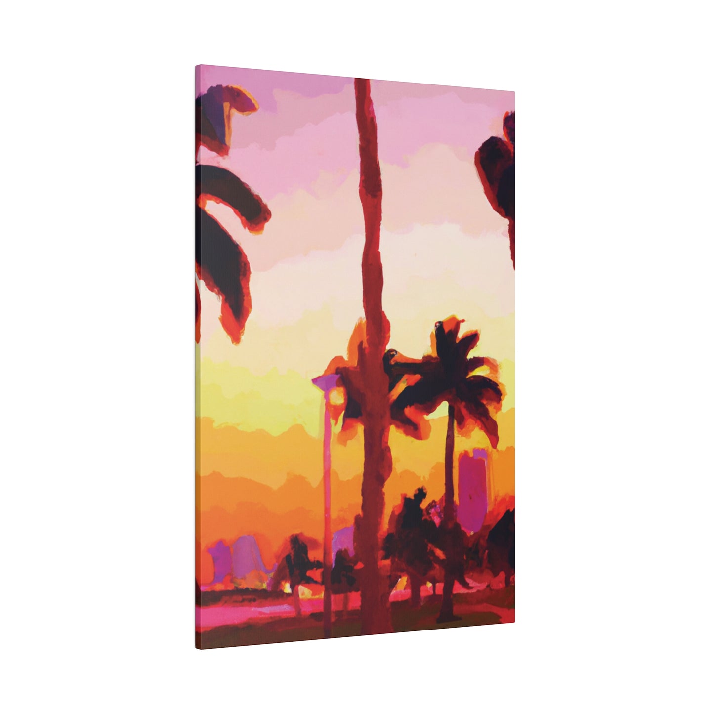 7016Q - Miami Beach Sunset Painting Print | Miami | Beach | Sunset | Poster | Home Decor | Wall Art | Canvas