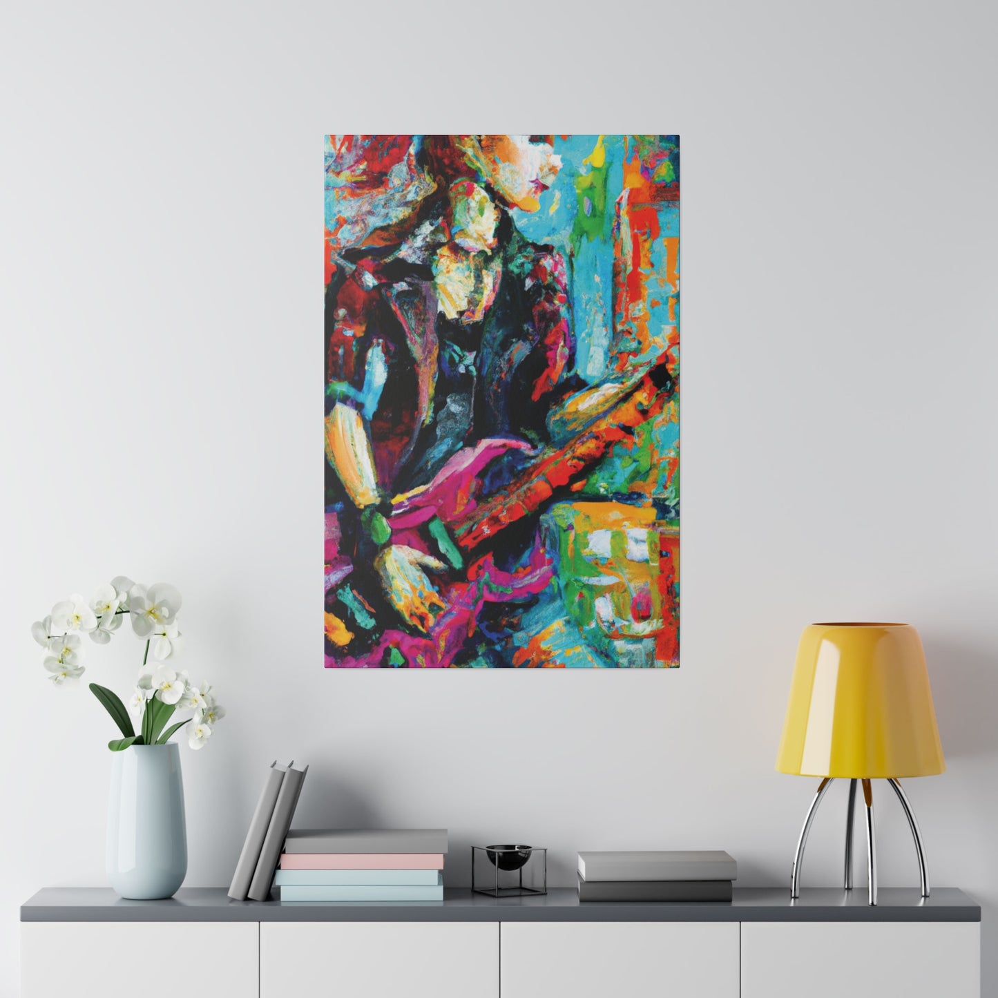 5003E - Rockstar Oil Painting Style Print | Poster | Home Decor | Wall Art | Music Art | Canvas