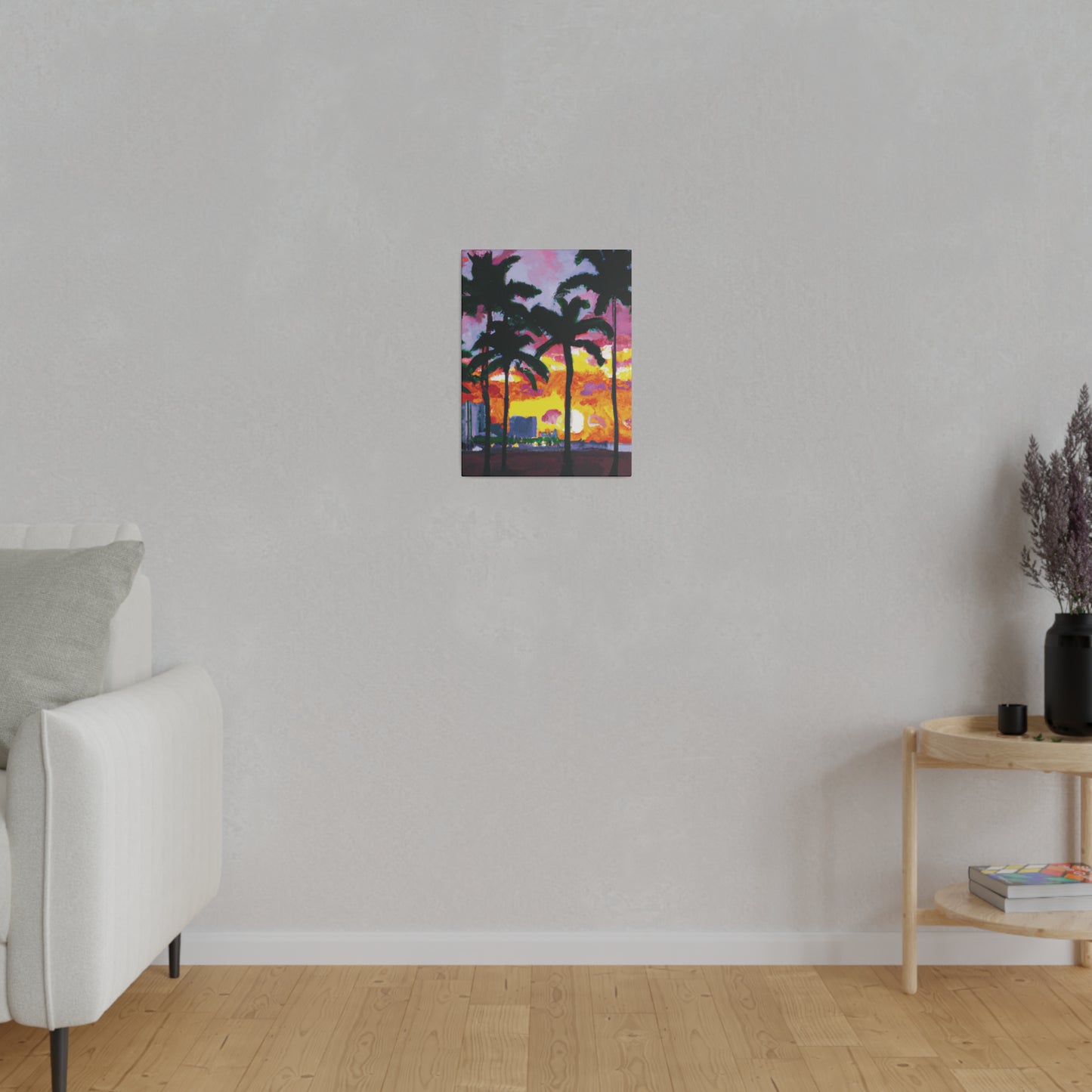 6342T - Miami Beach Sunset Painting Print | Miami | Beach | Sunset | Poster | Home Decor | Wall Art | Canvas