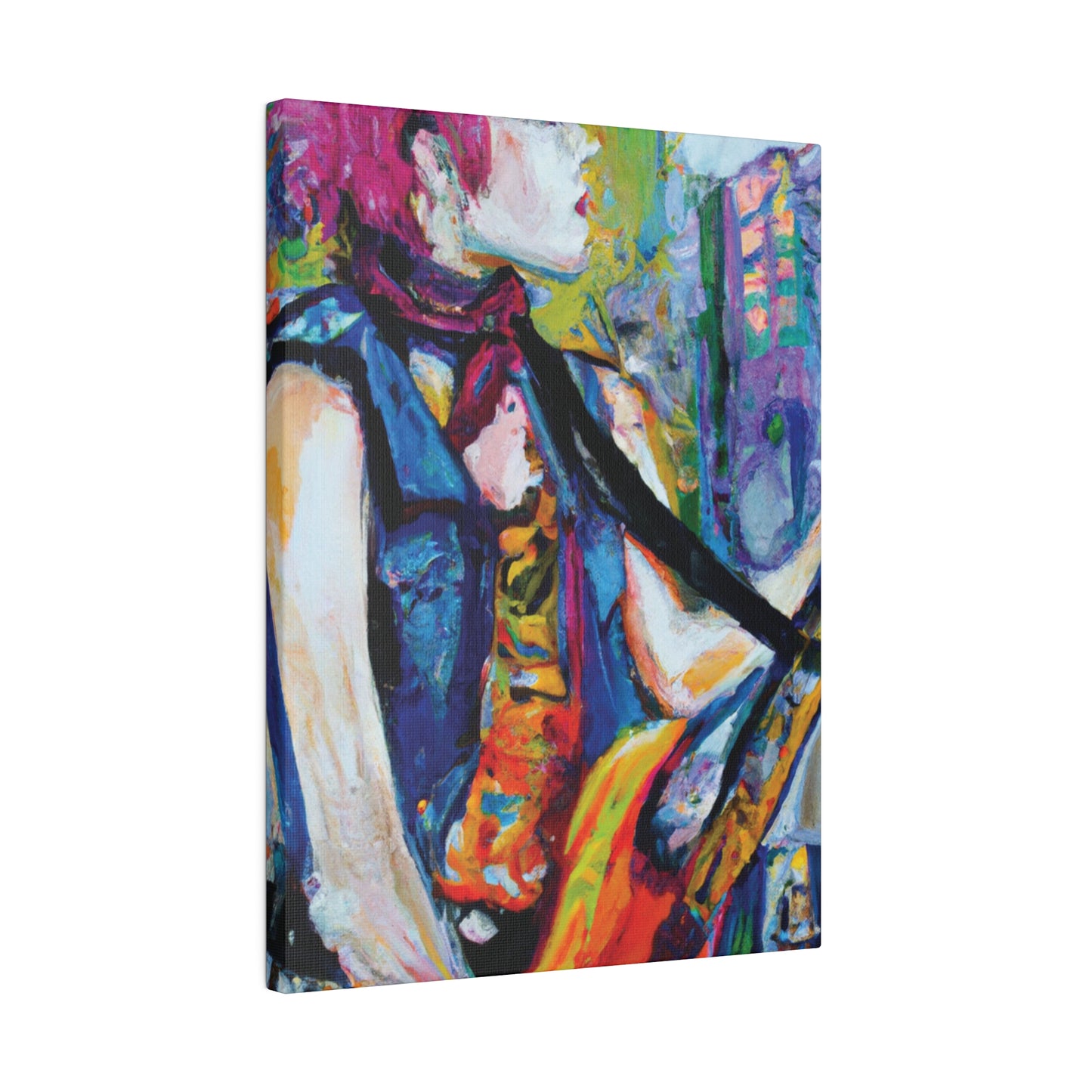 9045Z - Rockstar Oil Painting Style Print | Poster | Home Decor | Wall Art | Music Art | Canvas