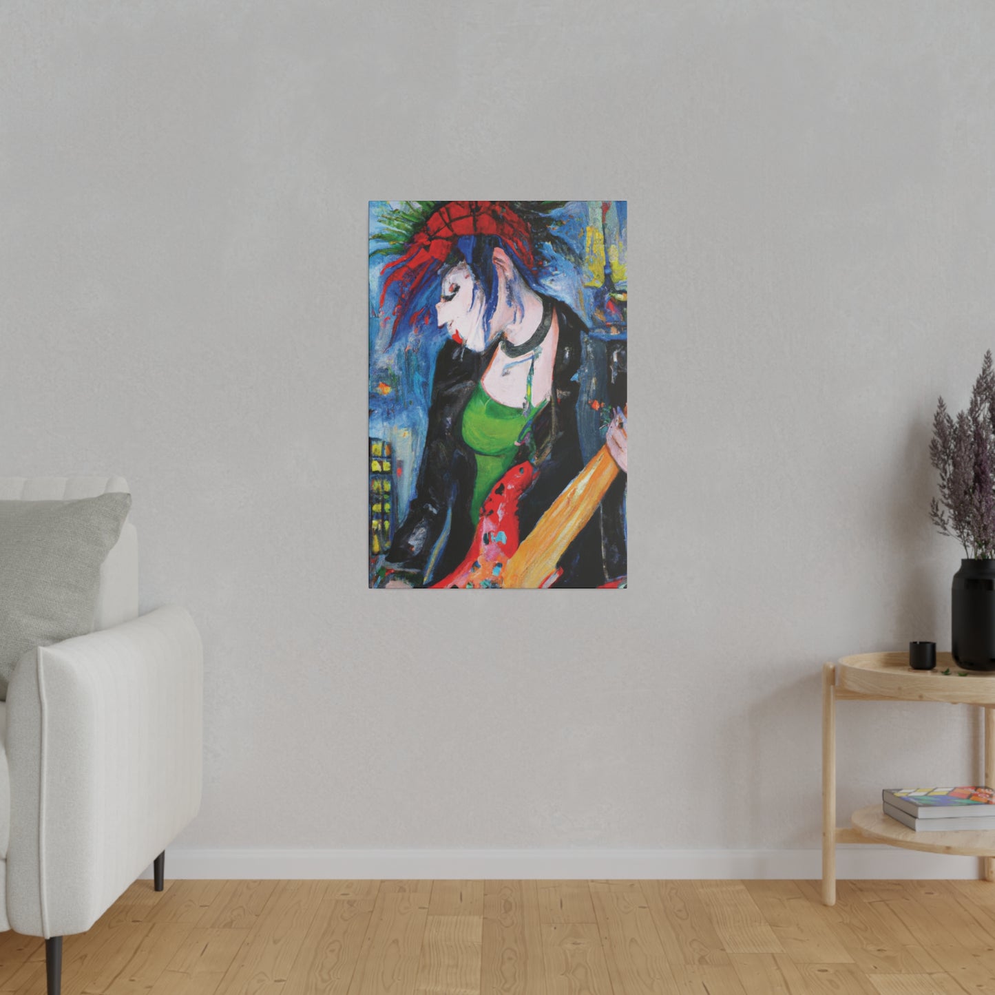 9423T - Rockstar Oil Painting Style Print | Poster | Home Decor | Wall Art | Music Art | Canvas