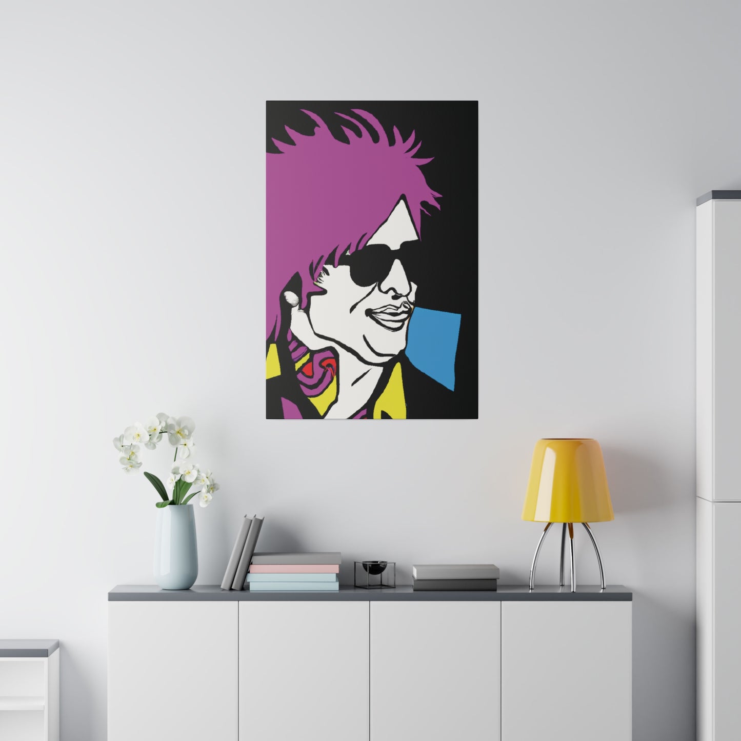 5182H - Rockstar Painting Print | Face | Abstract | Poster | Home Decor | Wall Art | Music Art | Canvas