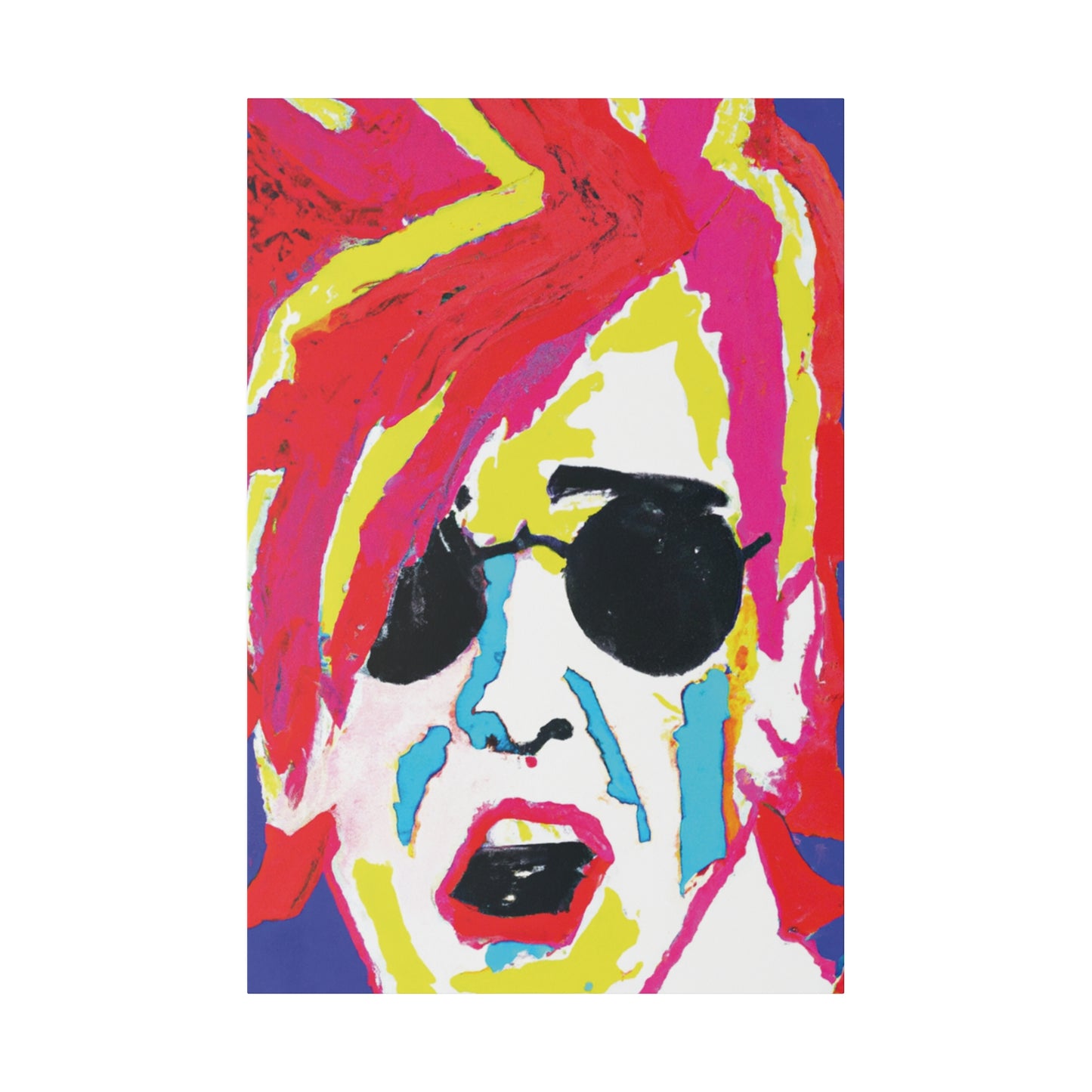 5397K - Rockstar Painting Print | Face | Abstract | Poster | Home Decor | Wall Art | Music Art | Canvas