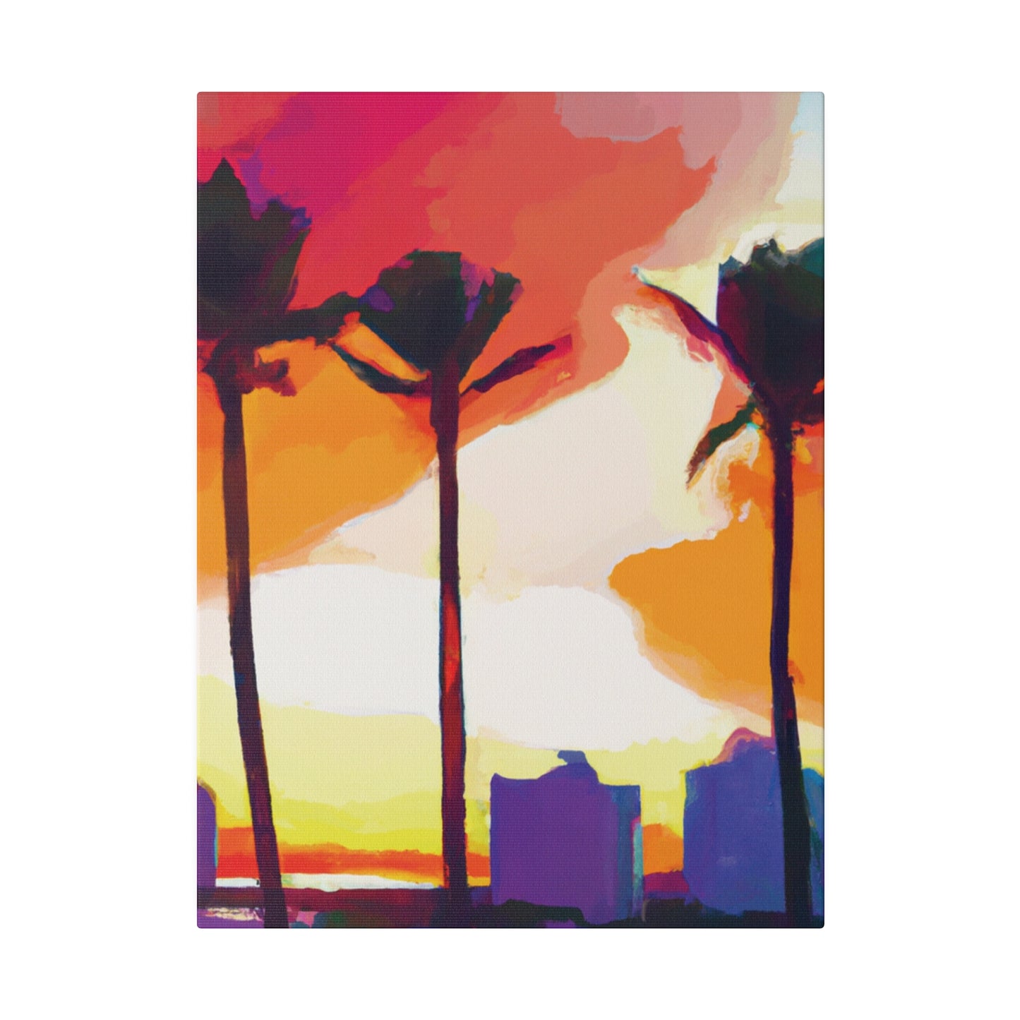 1605J - Miami Beach Sunset Painting Print | Miami | Beach | Sunset | Poster | Home Decor | Wall Art | Canvas