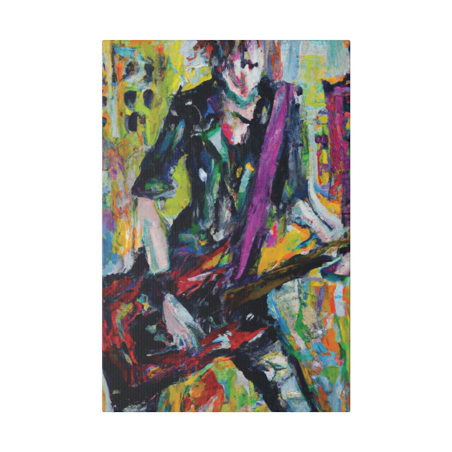 5521G - Rockstar Oil Painting Style Print | Poster | Home Decor | Wall Art | Music Art | Canvas