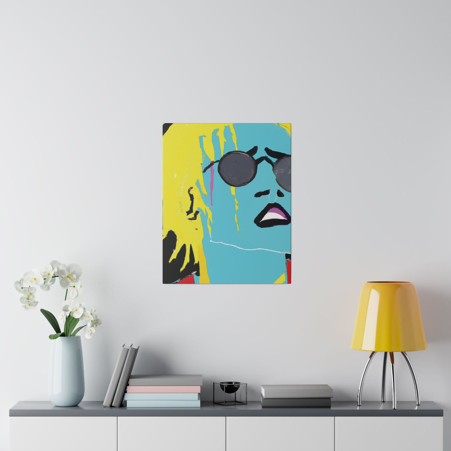 3863S - Rockstar Painting Print | Face | Abstract | Poster | Home Decor | Wall Art | Music Art | Canvas