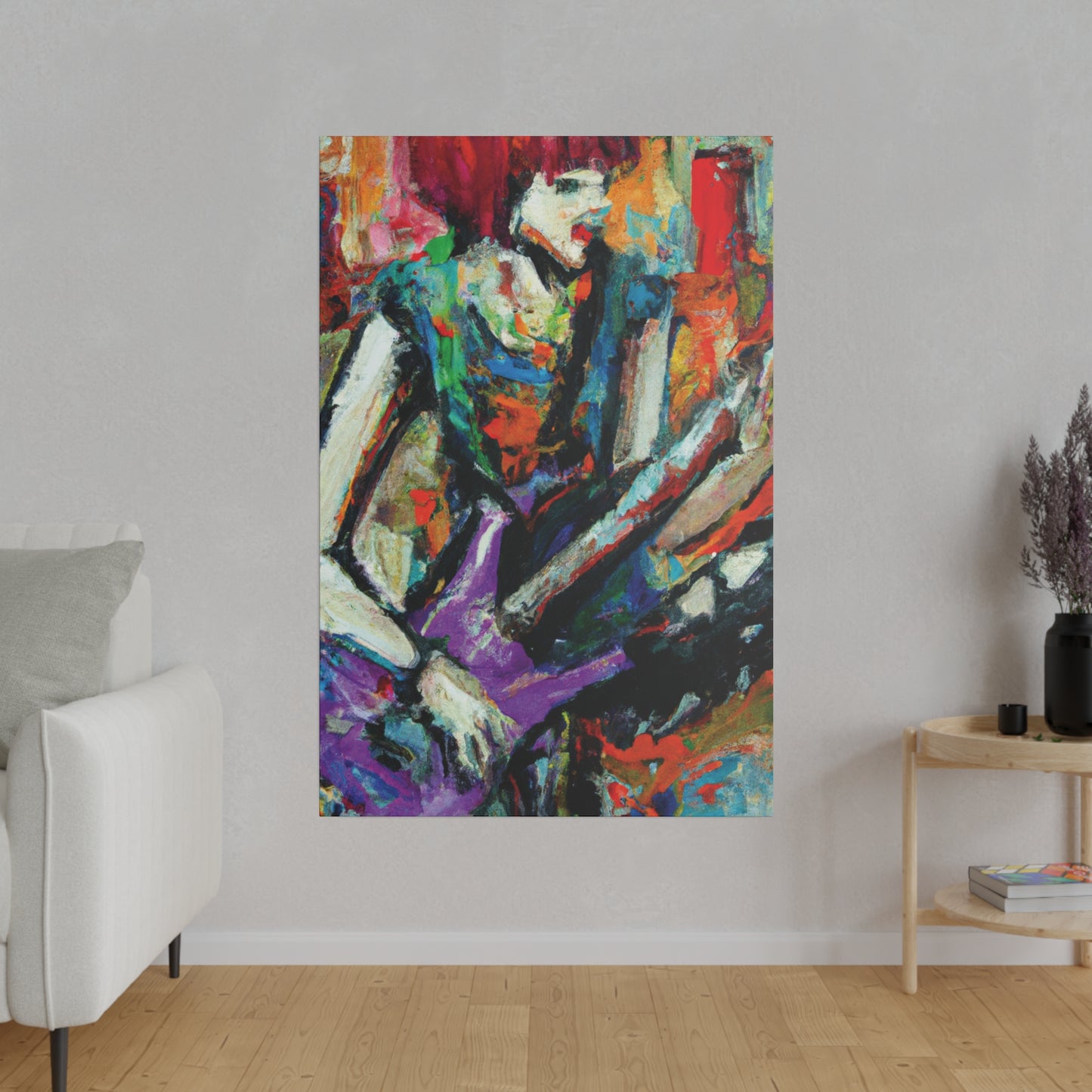 2354A - Rockstar Oil Painting Style Print | Poster | Home Decor | Wall Art | Music Art | Canvas