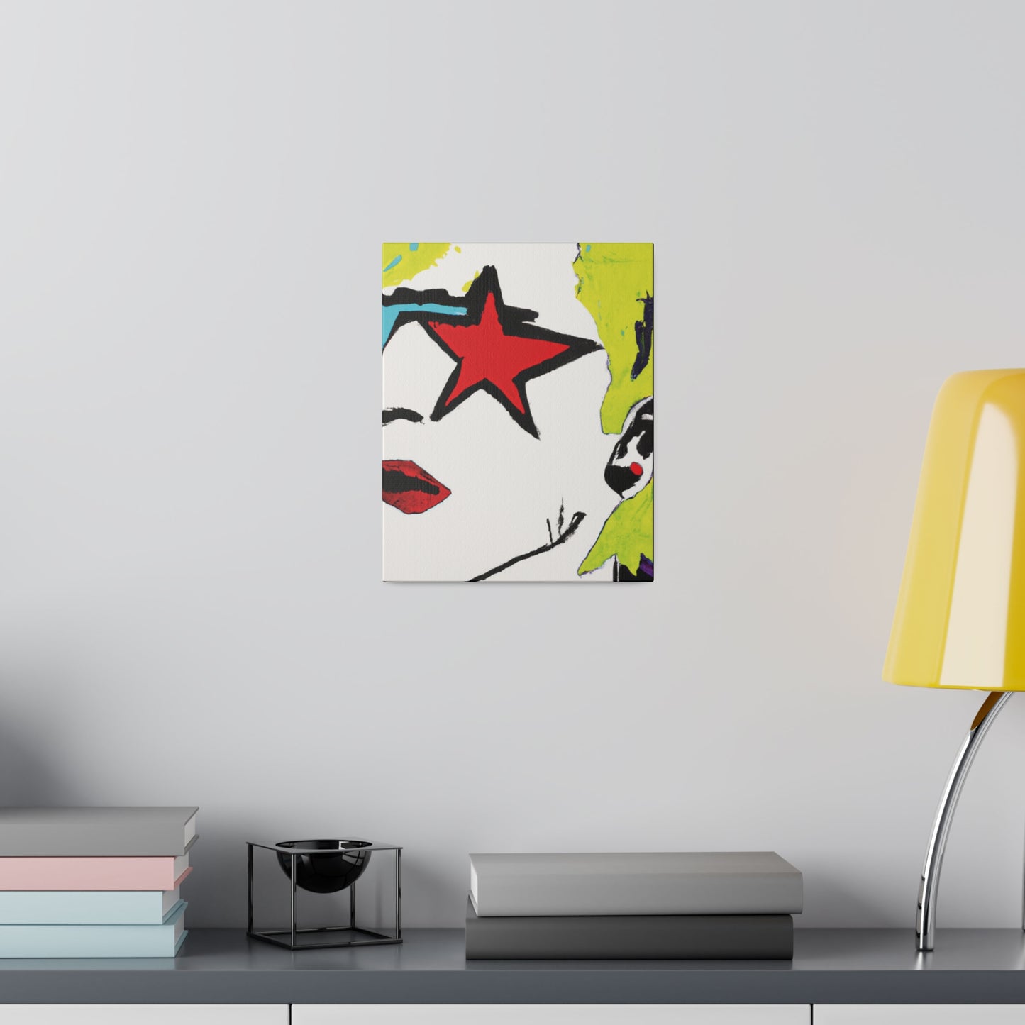 6352S - Rockstar Painting Print | Face | Abstract | Poster | Home Decor | Wall Art | Music Art | Canvas