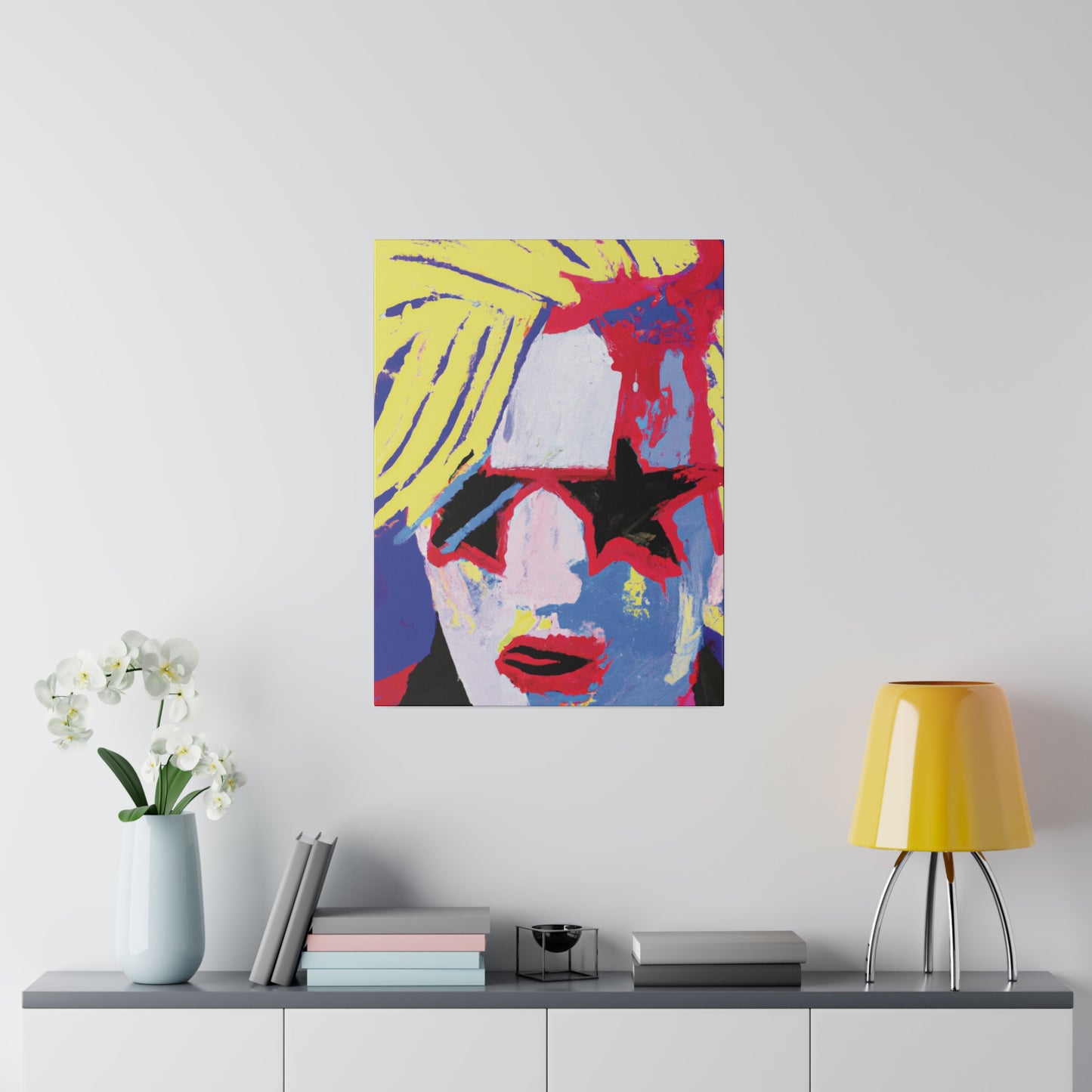 4762T - Rockstar Painting Print | Face | Abstract | Poster | Home Decor | Wall Art | Music Art | Canvas