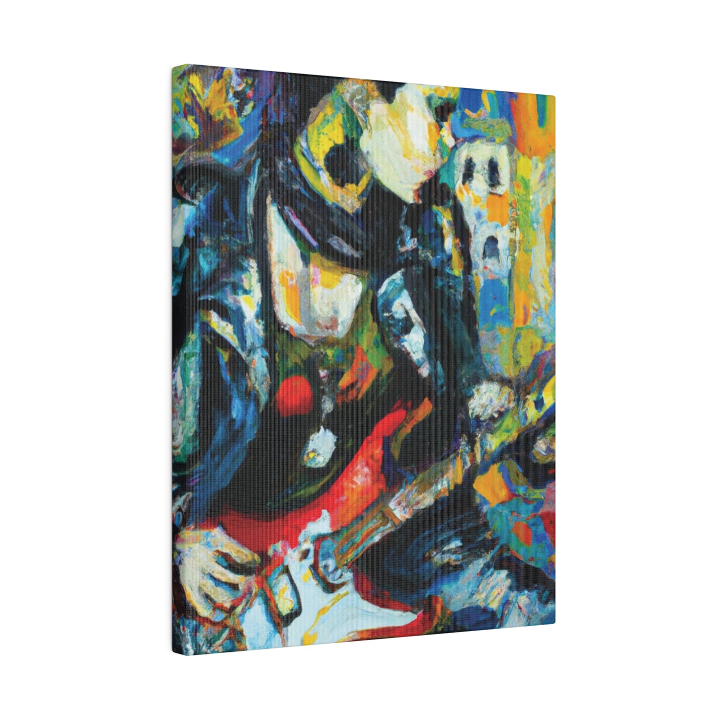 7547K - Rockstar Oil Painting Style Print | Poster | Home Decor | Wall Art | Music Art | Canvas