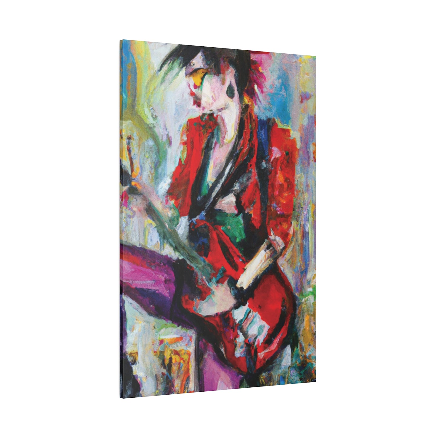 7962V - Rockstar Oil Painting Style Print | Poster | Home Decor | Wall Art | Music Art | Canvas