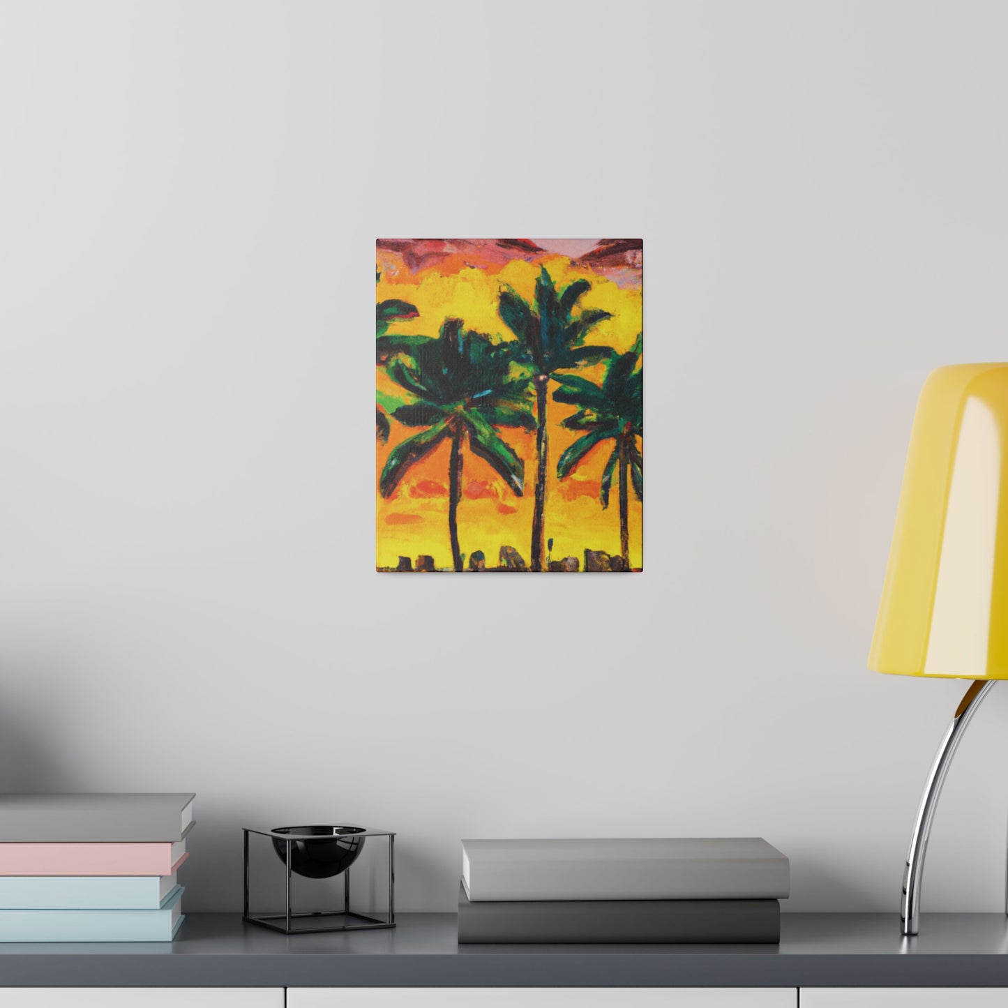 3622W - Miami Beach Sunset Painting Print | Miami | Beach | Sunset | Poster | Home Decor | Wall Art | Canvas