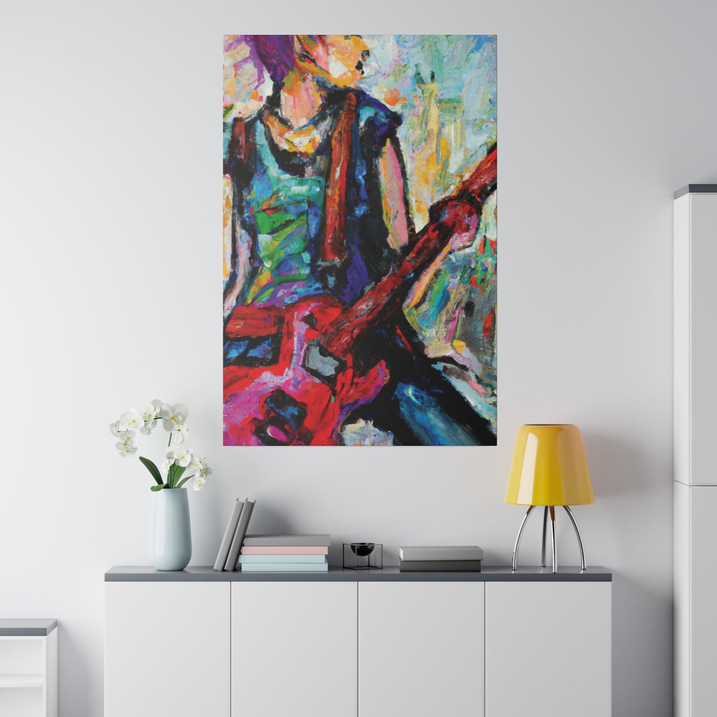 8657Y - Rockstar Oil Painting Style Print | Poster | Home Decor | Wall Art | Music Art | Canvas