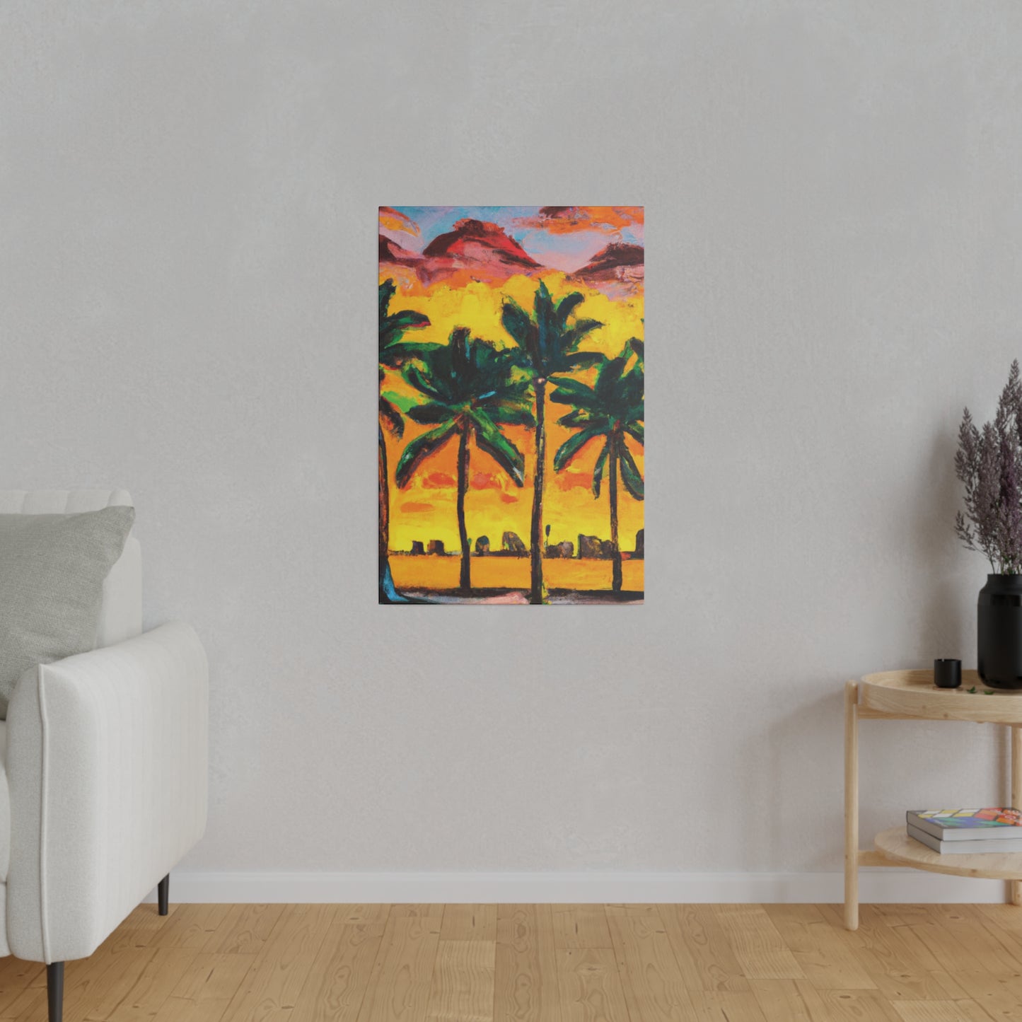 3622W - Miami Beach Sunset Painting Print | Miami | Beach | Sunset | Poster | Home Decor | Wall Art | Canvas