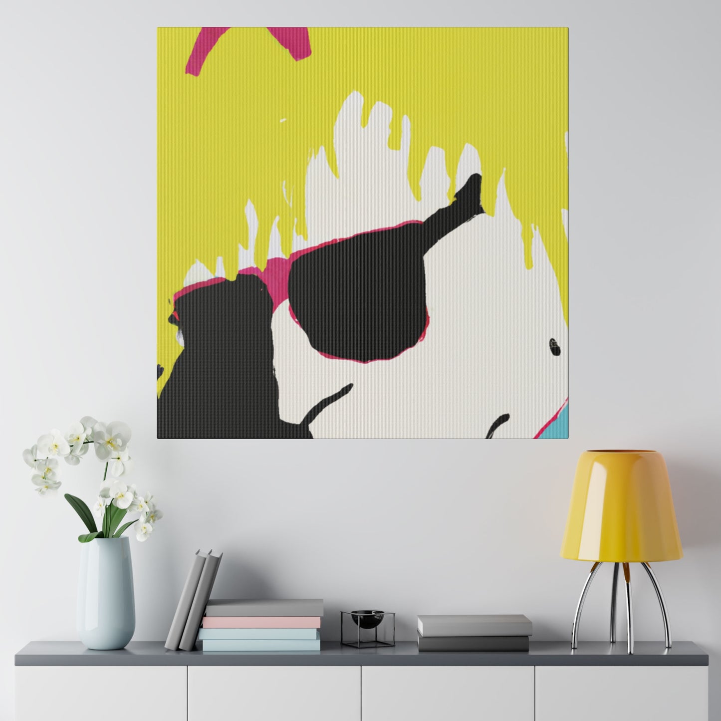 4752G - Rockstar Painting Print | Face | Abstract | Poster | Home Decor | Wall Art | Music Art | Canvas