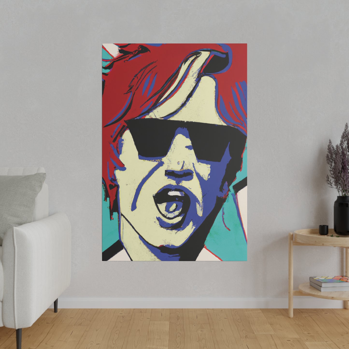 3245Z - Rockstar Painting Print | Face | Abstract | Poster | Home Decor | Wall Art | Music Art | Canvas