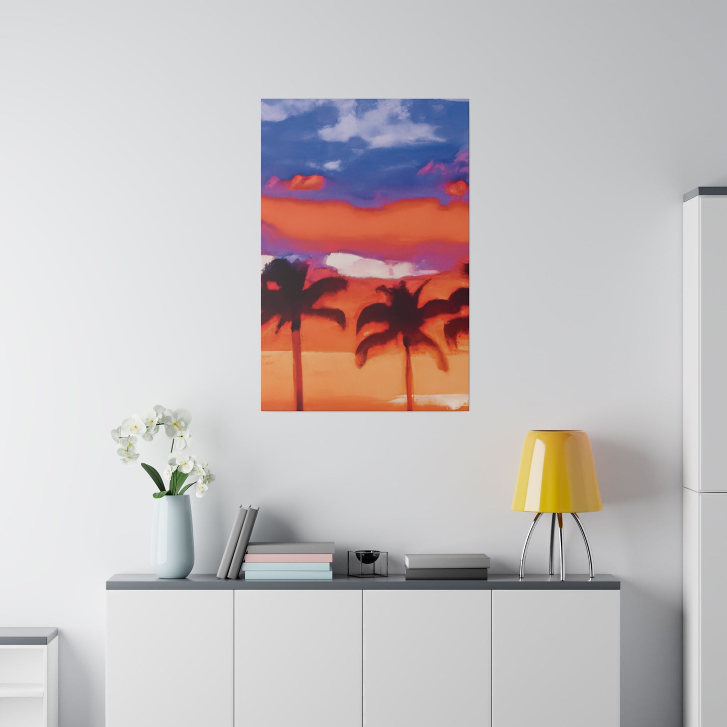 8546B - Miami Beach Sunset Painting Print | Miami | Beach | Sunset | Poster | Home Decor | Wall Art | Canvas