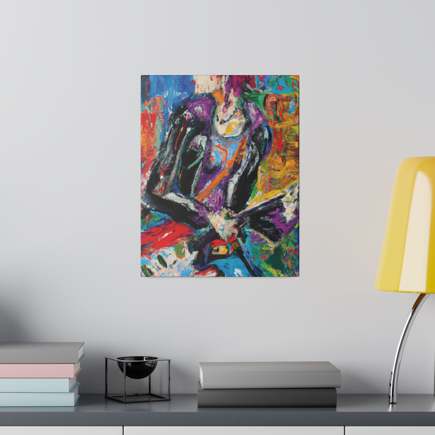 7254X - Rockstar Oil Painting Style Print | Poster | Home Decor | Wall Art | Music Art | Canvas