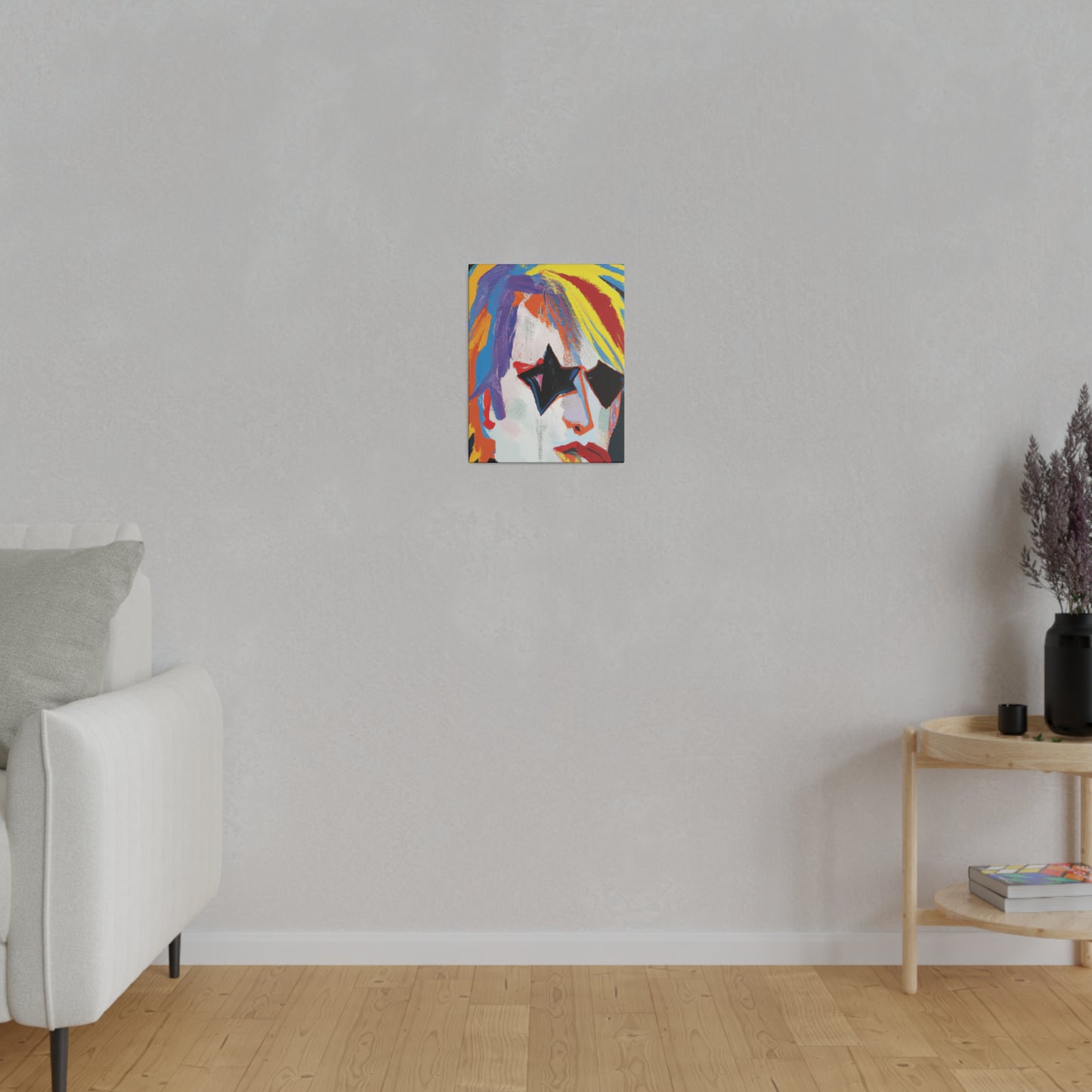 5673A - Rockstar Painting Print | Face | Abstract | Poster | Home Decor | Wall Art | Music Art | Canvas