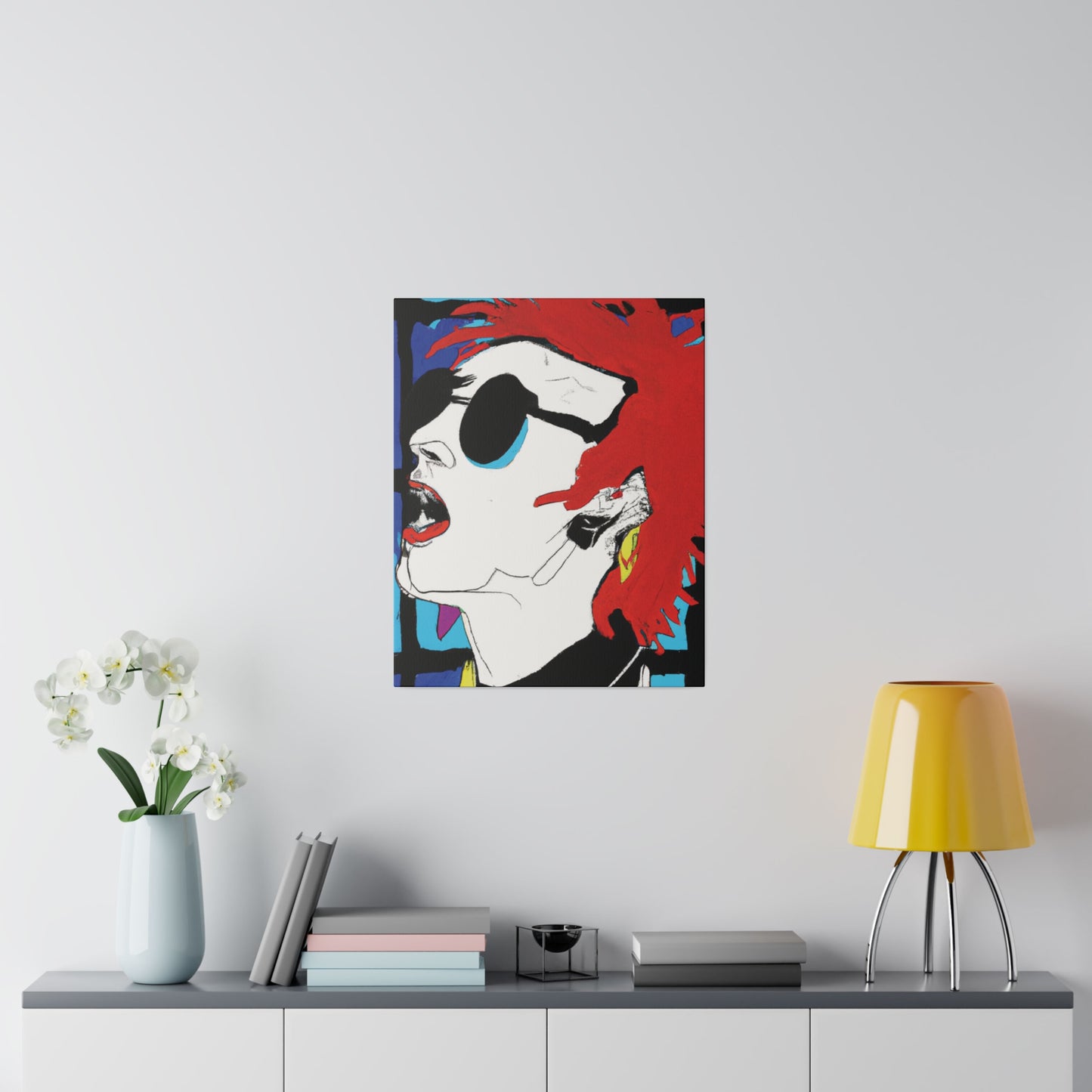 8537B - Rockstar Painting Print | Face | Abstract | Poster | Home Decor | Wall Art | Music Art | Canvas