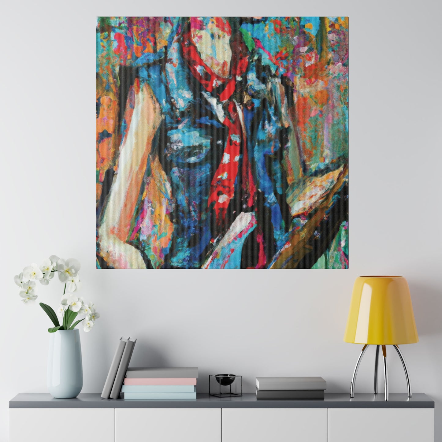 9405R - Rockstar Oil Painting Style Print | Poster | Home Decor | Wall Art | Music Art | Canvas