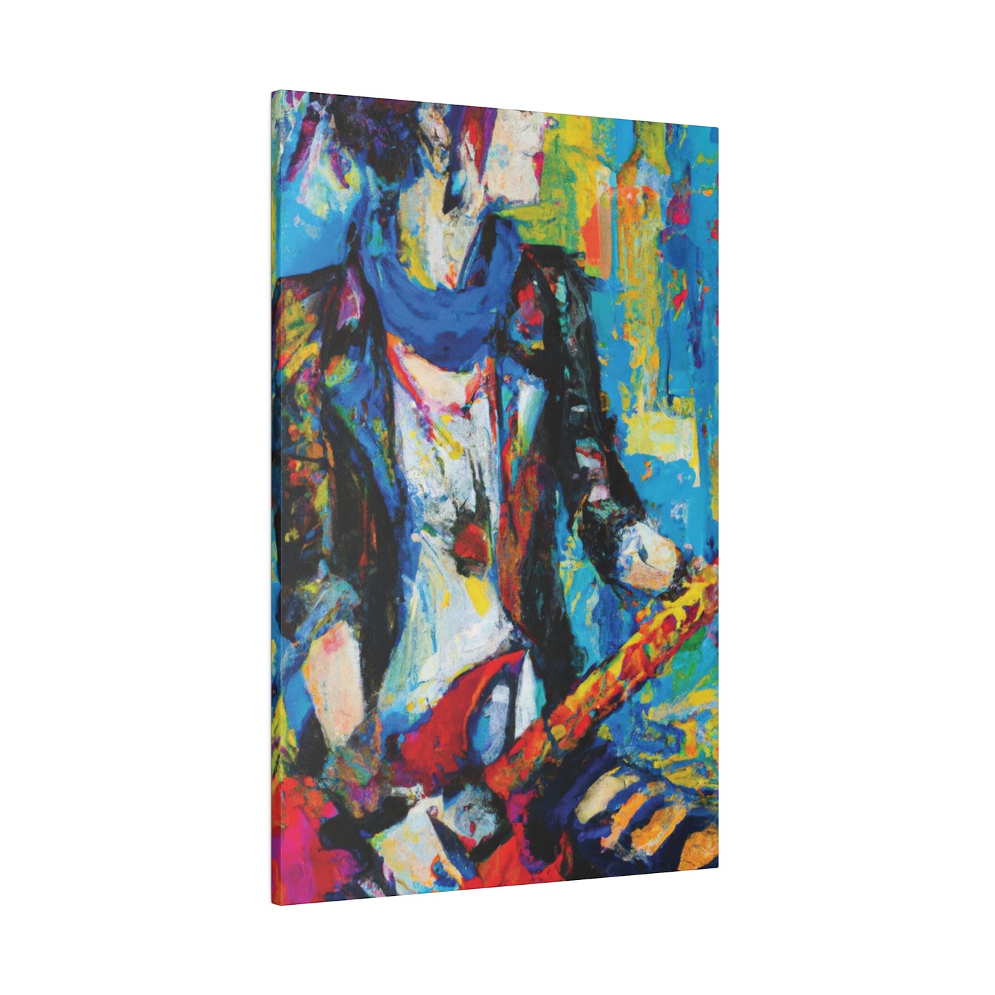 2583Q - Rockstar Oil Painting Style Print | Poster | Home Decor | Wall Art | Music Art | Canvas