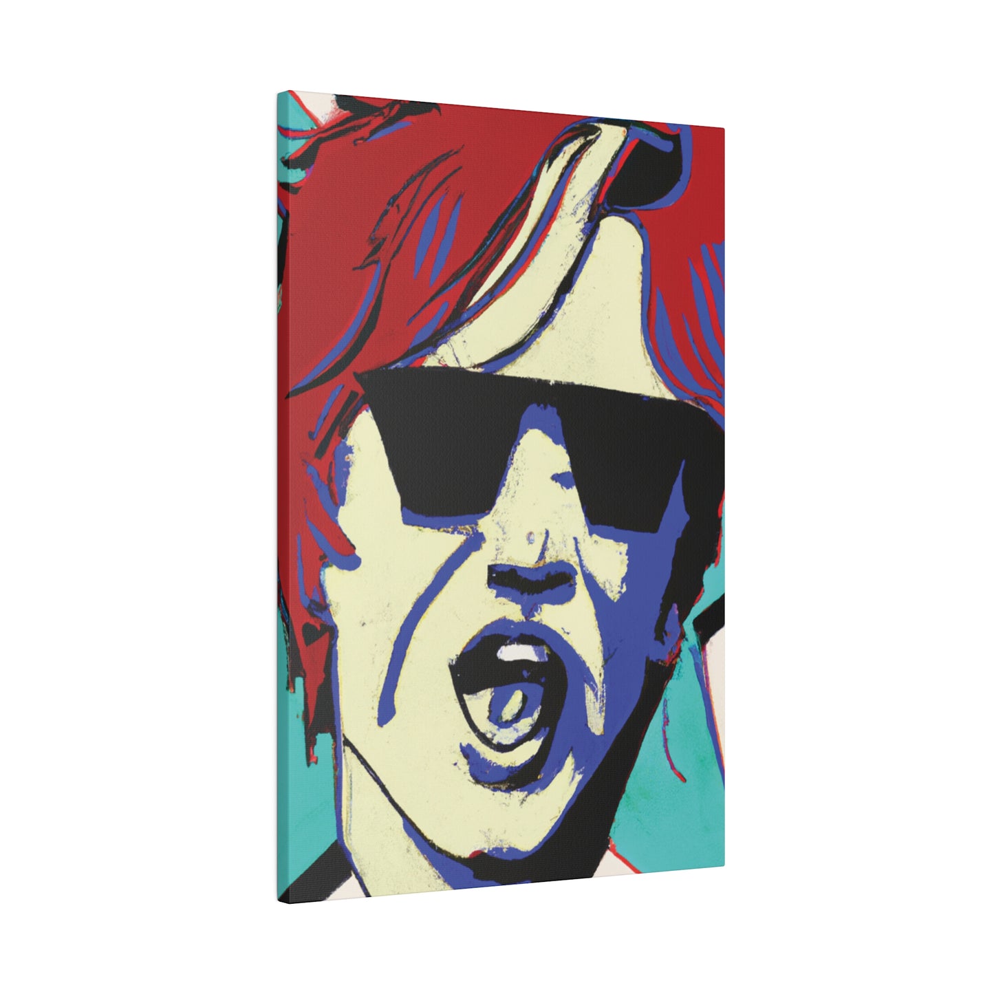 3245Z - Rockstar Painting Print | Face | Abstract | Poster | Home Decor | Wall Art | Music Art | Canvas