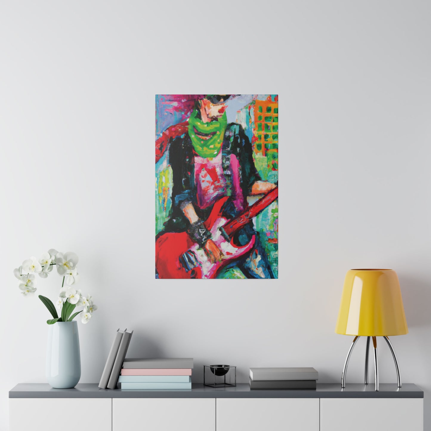 3075J - Rockstar Oil Painting Style Print | Poster | Home Decor | Wall Art | Music Art | Canvas