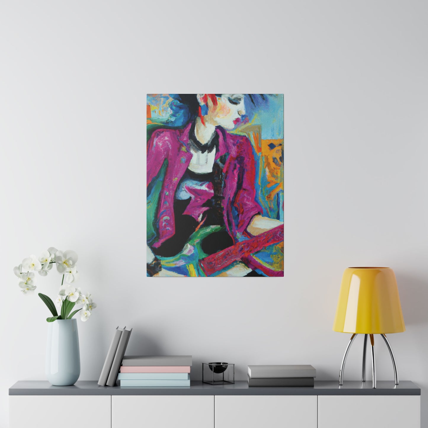 2711A - Rockstar Oil Painting Style Print | Poster | Home Decor | Wall Art | Music Art | Canvas