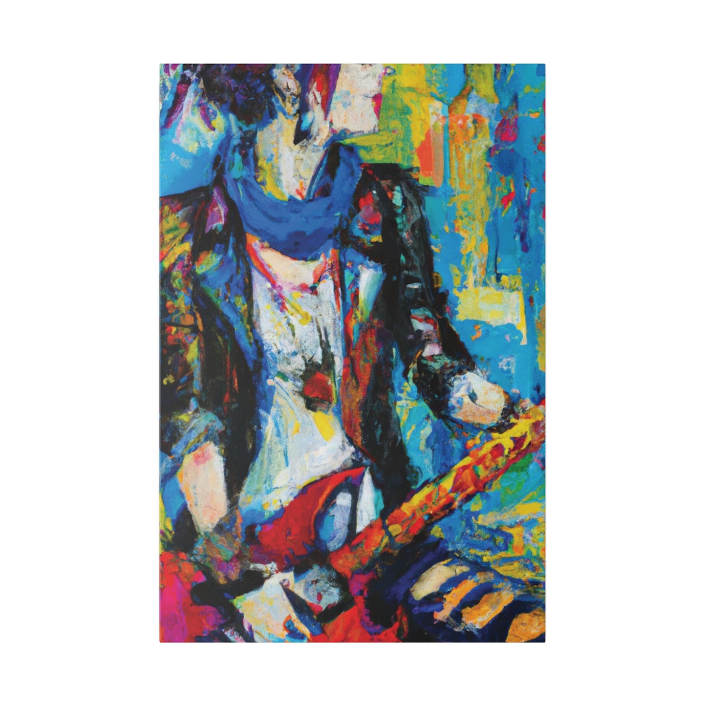 2583Q - Rockstar Oil Painting Style Print | Poster | Home Decor | Wall Art | Music Art | Canvas