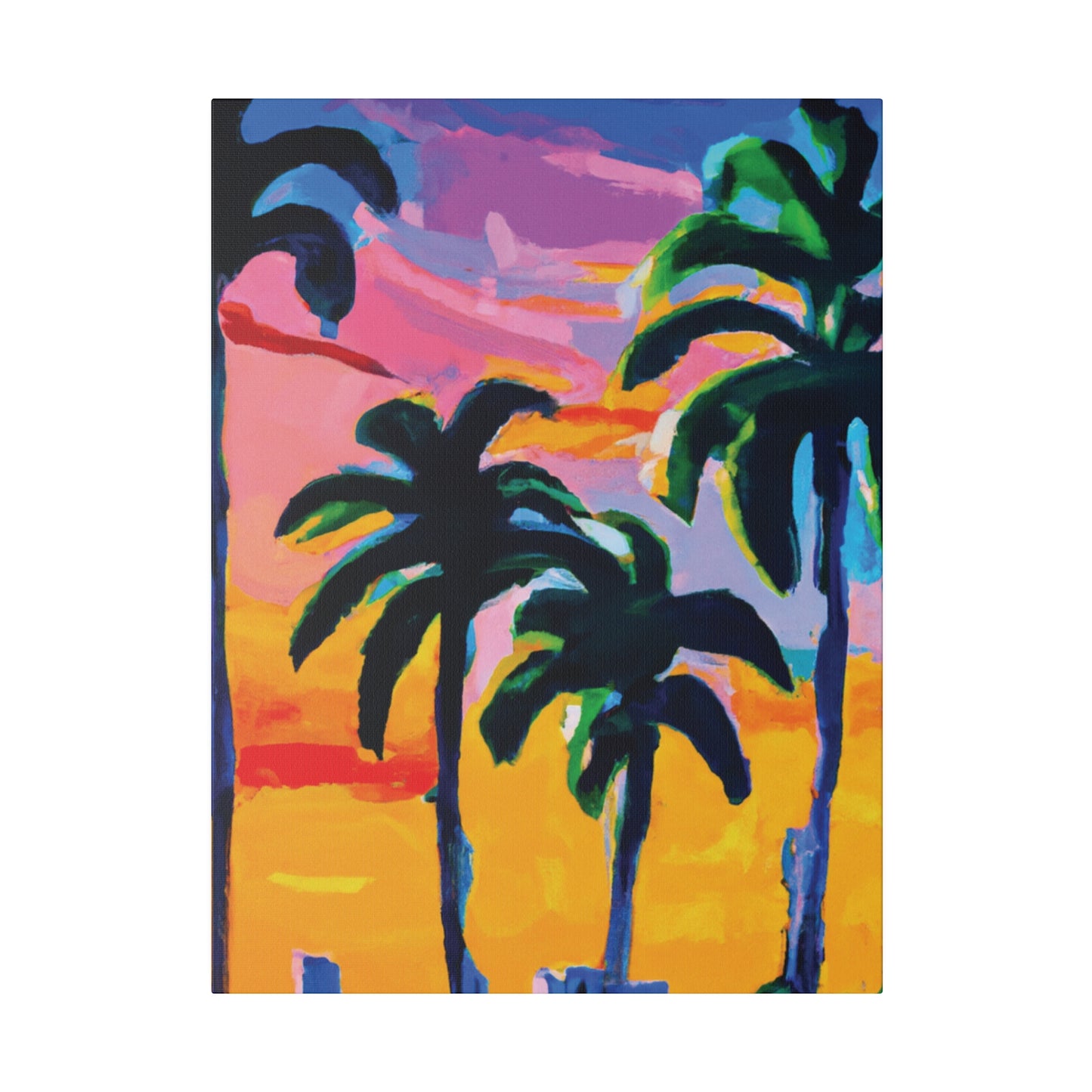 7409P - Miami Beach Sunset Painting Print | Miami | Beach | Sunset | Poster | Home Decor | Wall Art | Canvas