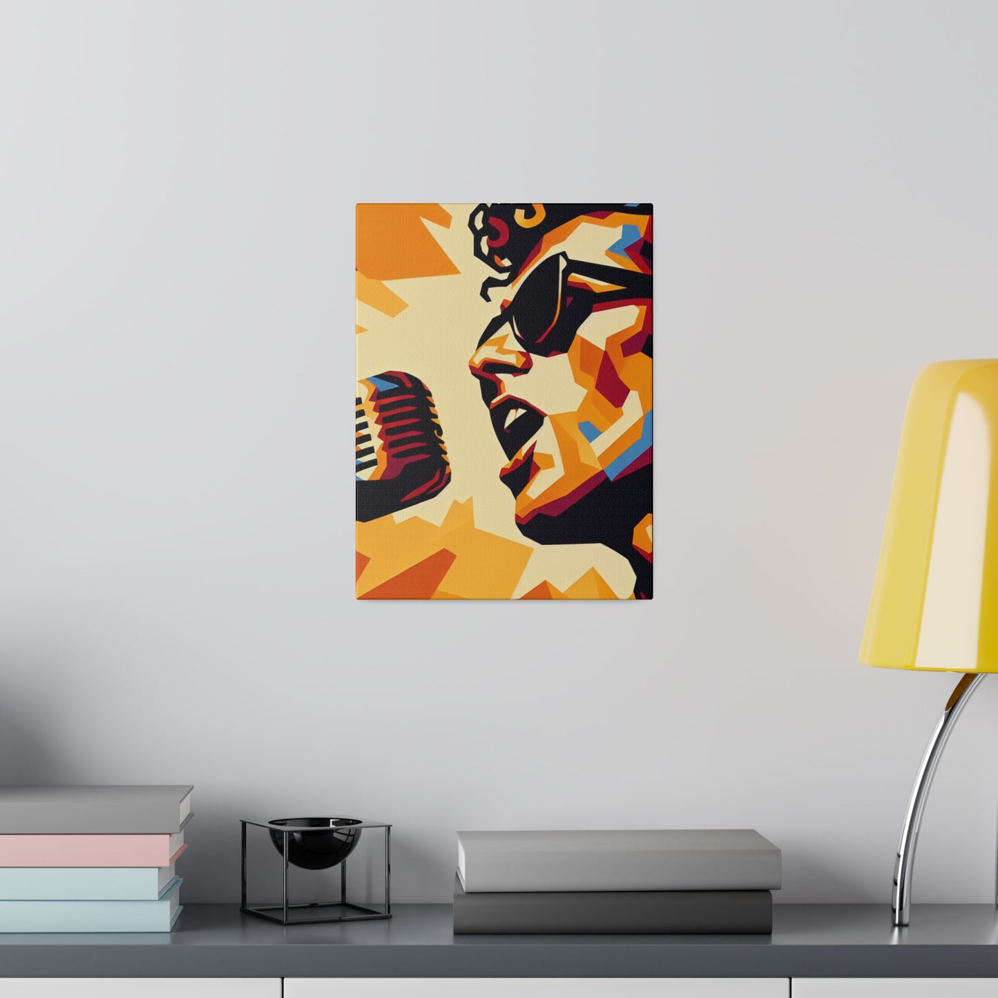 6723Z - Rockstar Painting Print | Face | Abstract | Poster | Home Decor | Wall Art | Music Art | Canvas