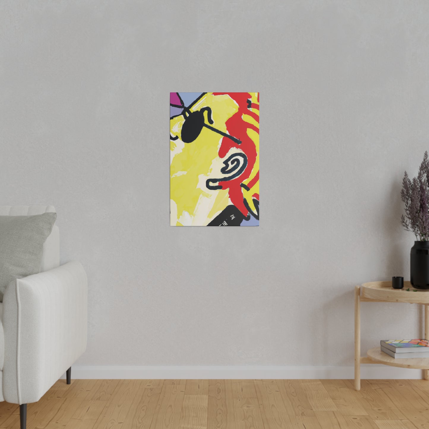 8491Z - Rockstar Painting Print | Face | Abstract | Poster | Home Decor | Wall Art | Music Art | Canvas