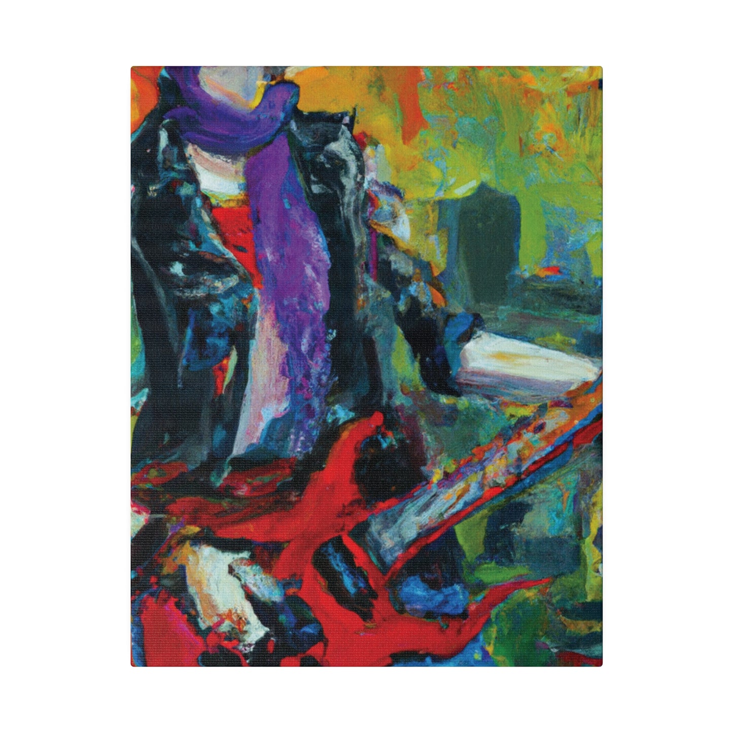 9823K - Rockstar Oil Painting Style Print | Poster | Home Decor | Wall Art | Music Art | Canvas